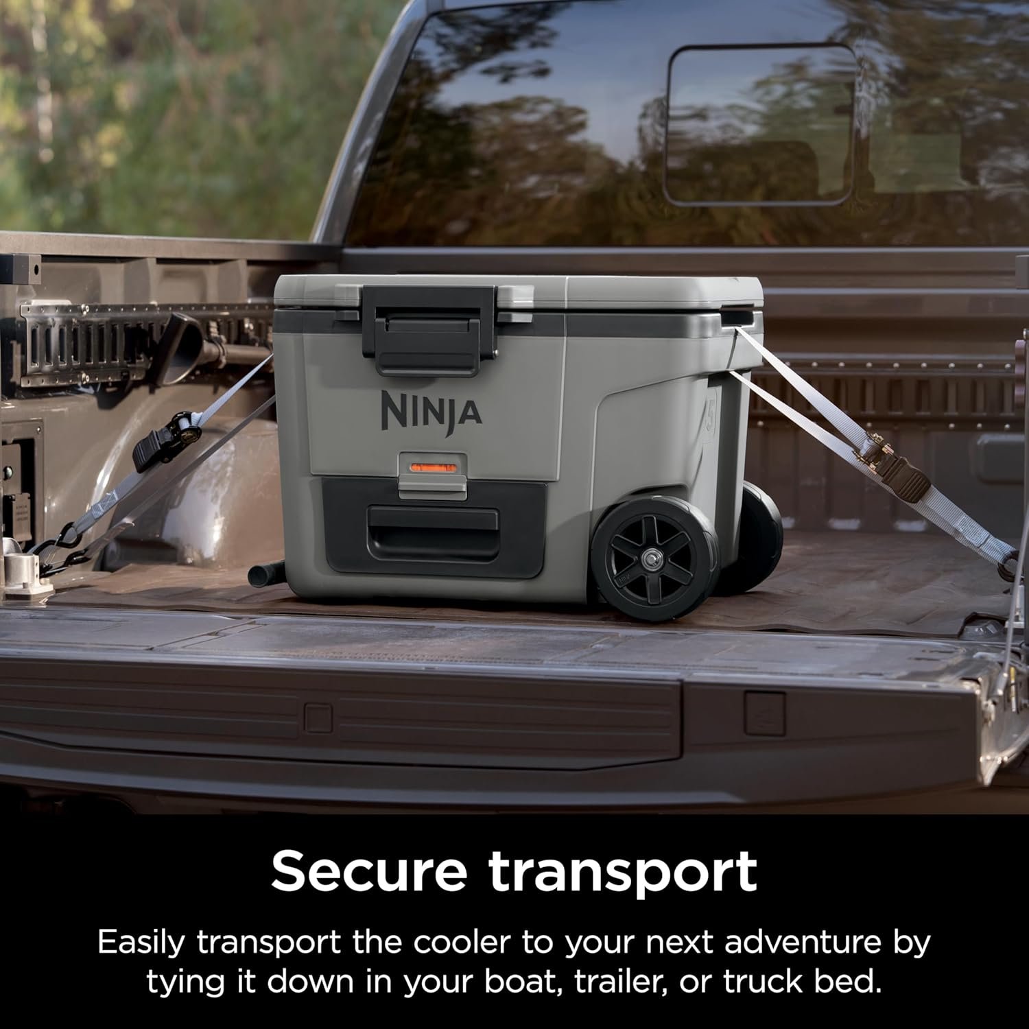 Ninja | Cooler | FrostVault 45QT Cooler with Wheels | Insulated with Temp Dry Storage Drawer | Keeps Ice Cold for Days | for The Beach, Camping, Picnics & More | Slate Gray | FB245GY - Image 6