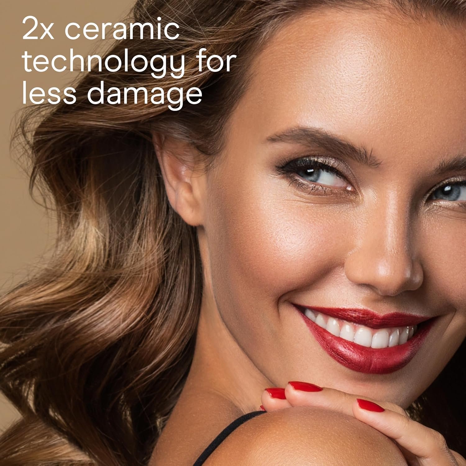 Conair Double Ceramic Tapered Curling Wand, Hair Wand Tapers 1¼ Inch to ¾ Inch to Produce Beachy Waves, 30 Heat Settings, For All Hair Types and Textures, White - Image 6