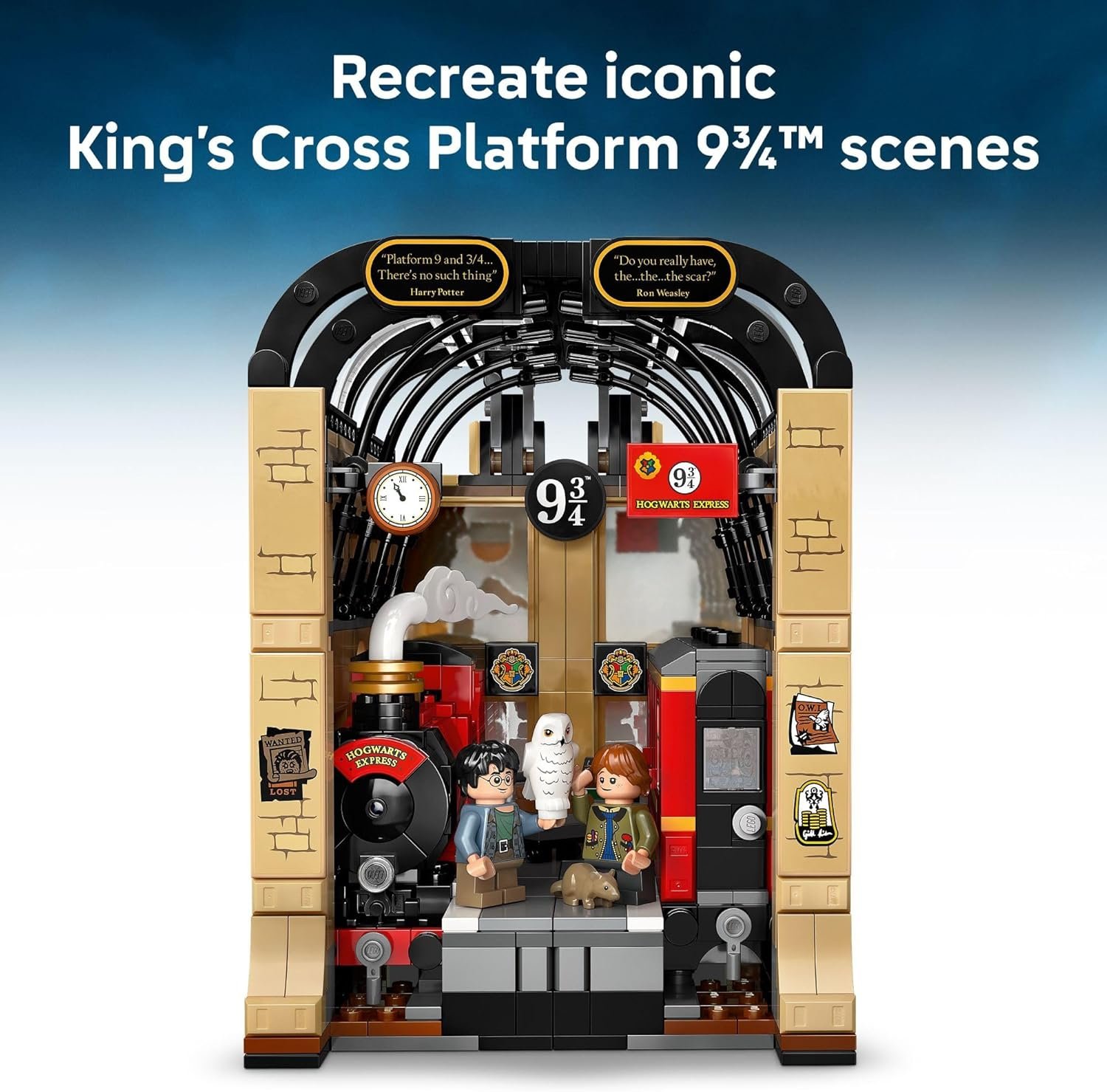 LEGO Harry Potter Book Nook: Hogwarts Express Building Set - Bedroom Shelf Decor for Boys, Girls, & Fans, Ages 10+ - Collectible Harry & Ron Minifigures - Gift for Christmas - 76450 - Image 3