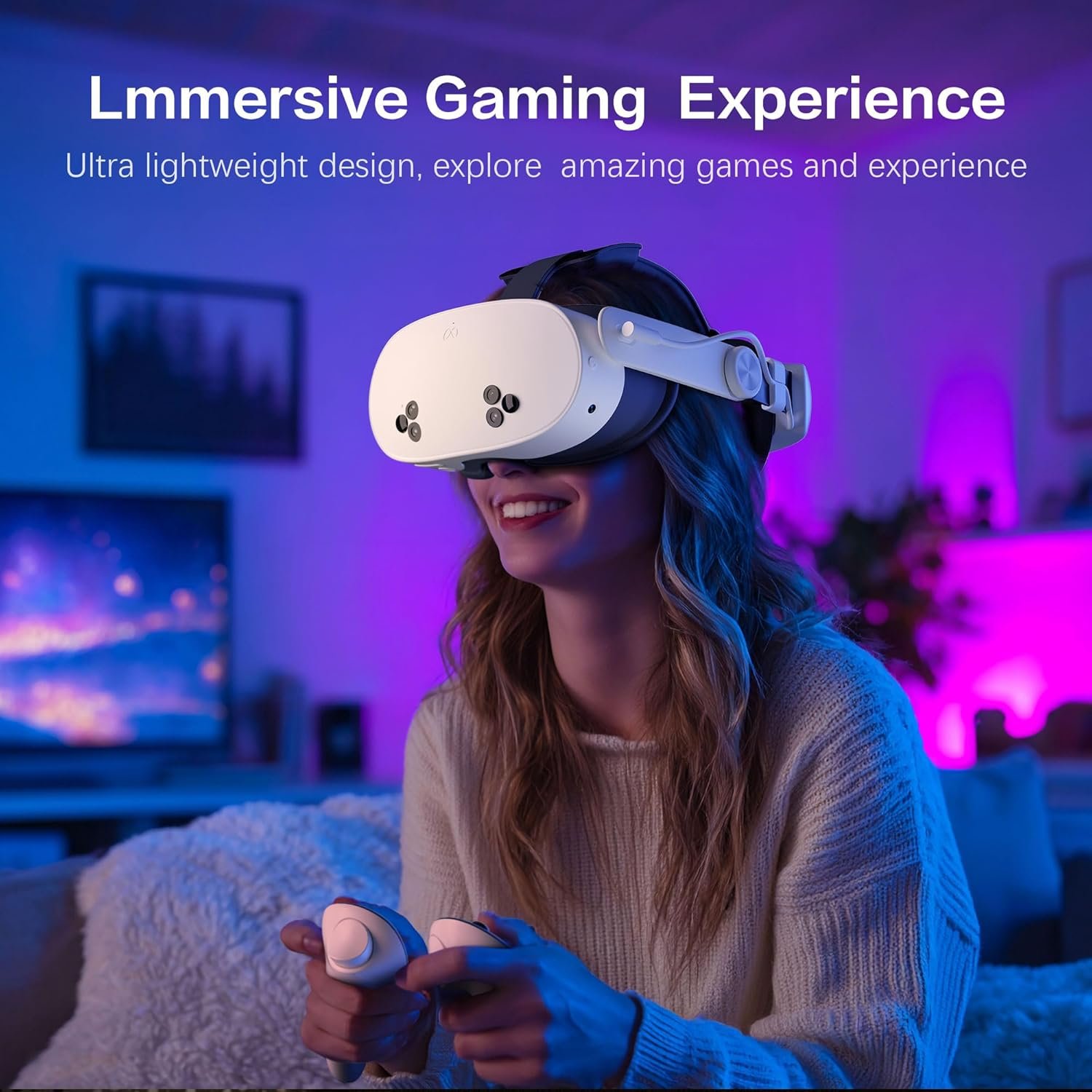 Head Strap for Oculus Meta Quest 3/3S with Battery, Adjustable VR Accessories with One-Click Fit, Rear Cushion Dial, 2–4H Playtime, VR Head Strap Reduce Facial Stress for Gaming Comfort - Image 6