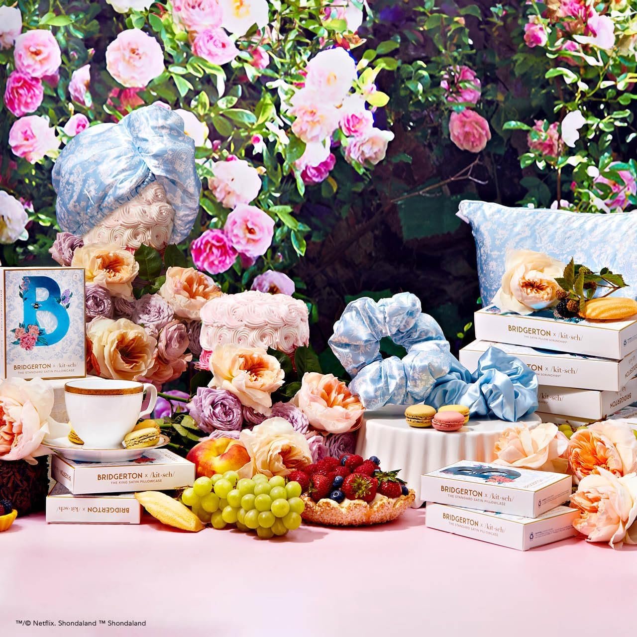 Kitsch x Bridgerton Satin Pillowcase with Zipper for Hair Skin, Softer Than Silk Pillow Cases, Wrinkle-Free, Cooling Satin Pillow Covers, Bridgerton - Toile De Blue, Standard Size (19"x26") - Image 8