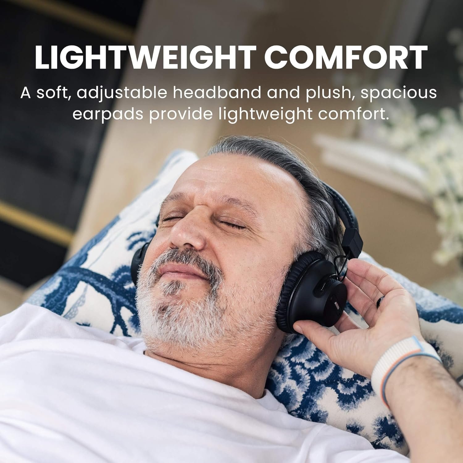 Avantree Audition 3 - Bluetooth Over-Ear Headphones with Wireless Charging Dock, 50H Battery, aptX-Adaptive, Clear Voice, Compatible with Bluetooth & Samsung Smart TVs - Image 6