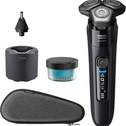 Philips Shaver Series 9000 Wet and Dry Electric Shaver, with Lift and Cut Shaving System and SenseIQ Technology, Pop-up Trimmer