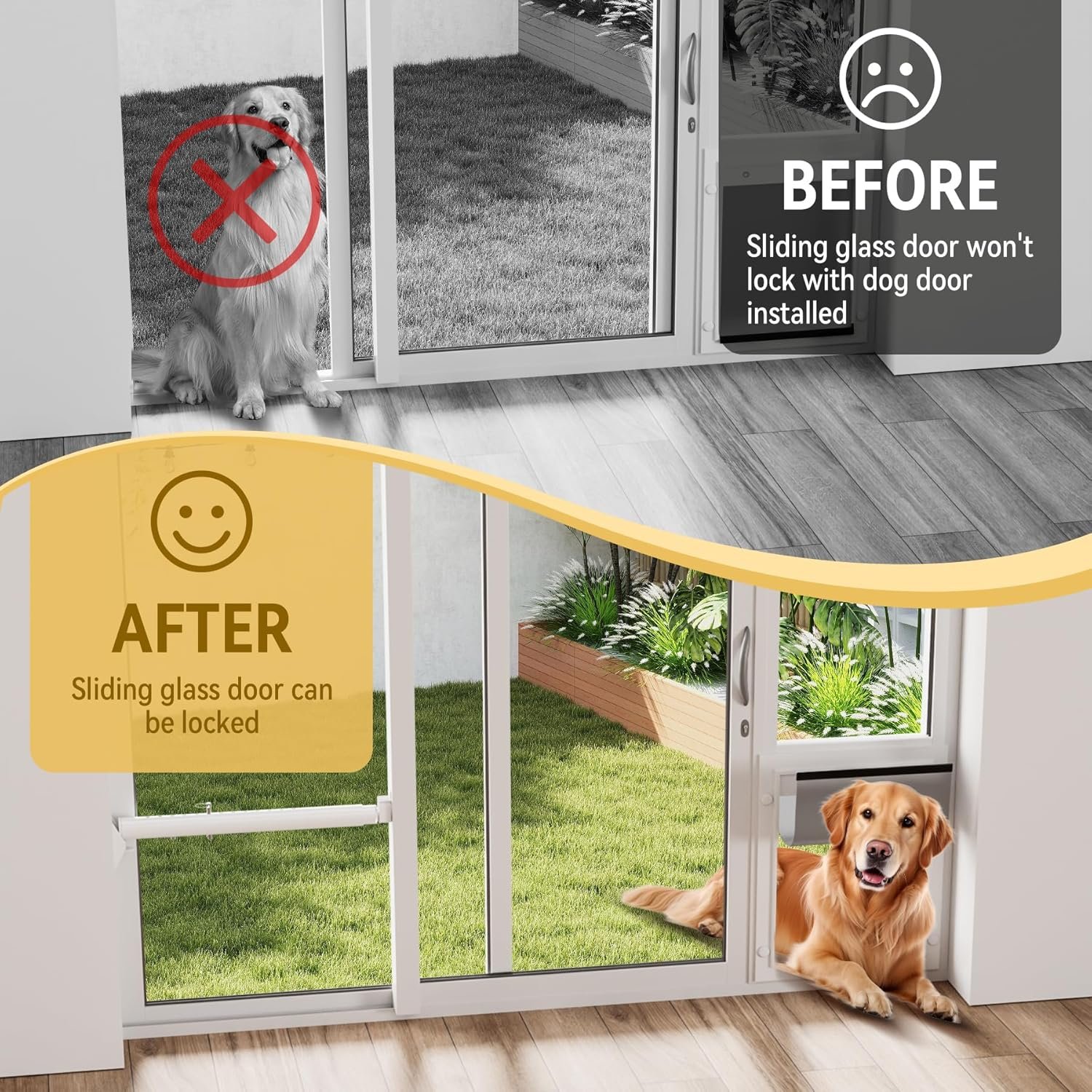 Metal Sliding Glass Pet Door Security Bar,1 Pack Adjustable Sliding Pet Door Lock Bar,Mini Pets Door Safy Bars for Lock Slidings Glass Dog or Cat Doors,Doggie Doors Security Bar Size Extends 11” to18” - Image 7
