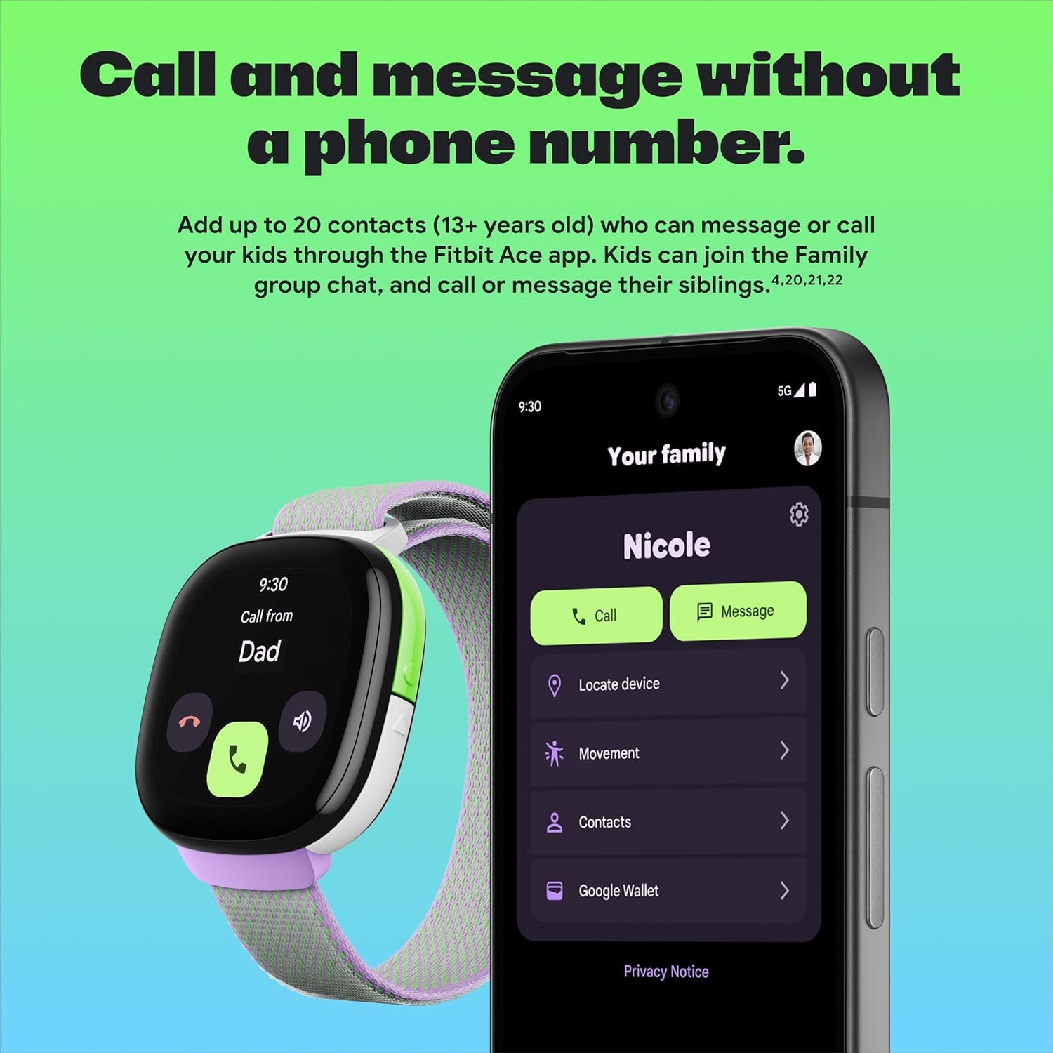 Fitbit Google Ace LTE - Kids Smartwatch with Call, Message, GPS, and Activity-Based Games, Ace Pass Data Plan Required - Spicy - Moovin - Image 4