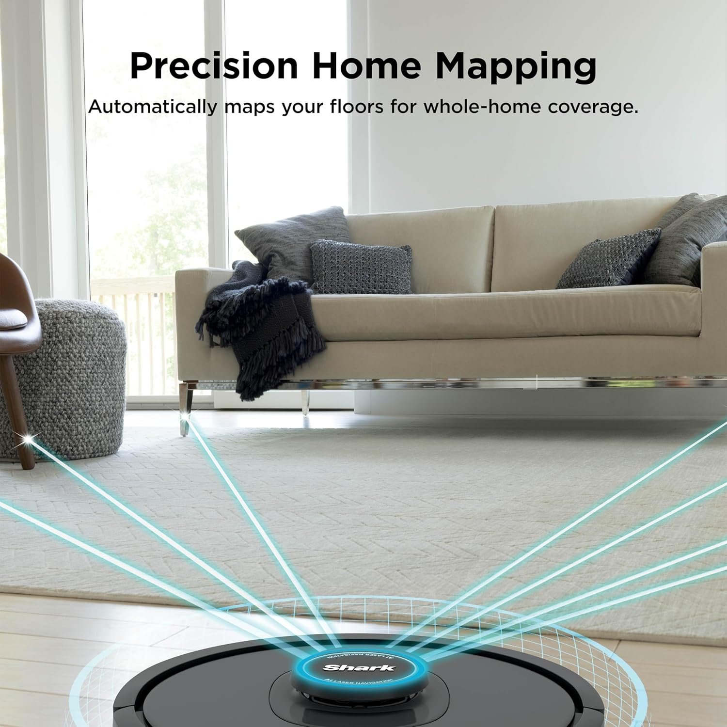 Shark AV2501S AI Ultra Robot Vacuum, with Matrix Clean, Home Mapping, 30-Day Capacity HEPA Bagless Self Empty Base, Perfect for Pet Hair, Wifi, Dark Grey - Image 5