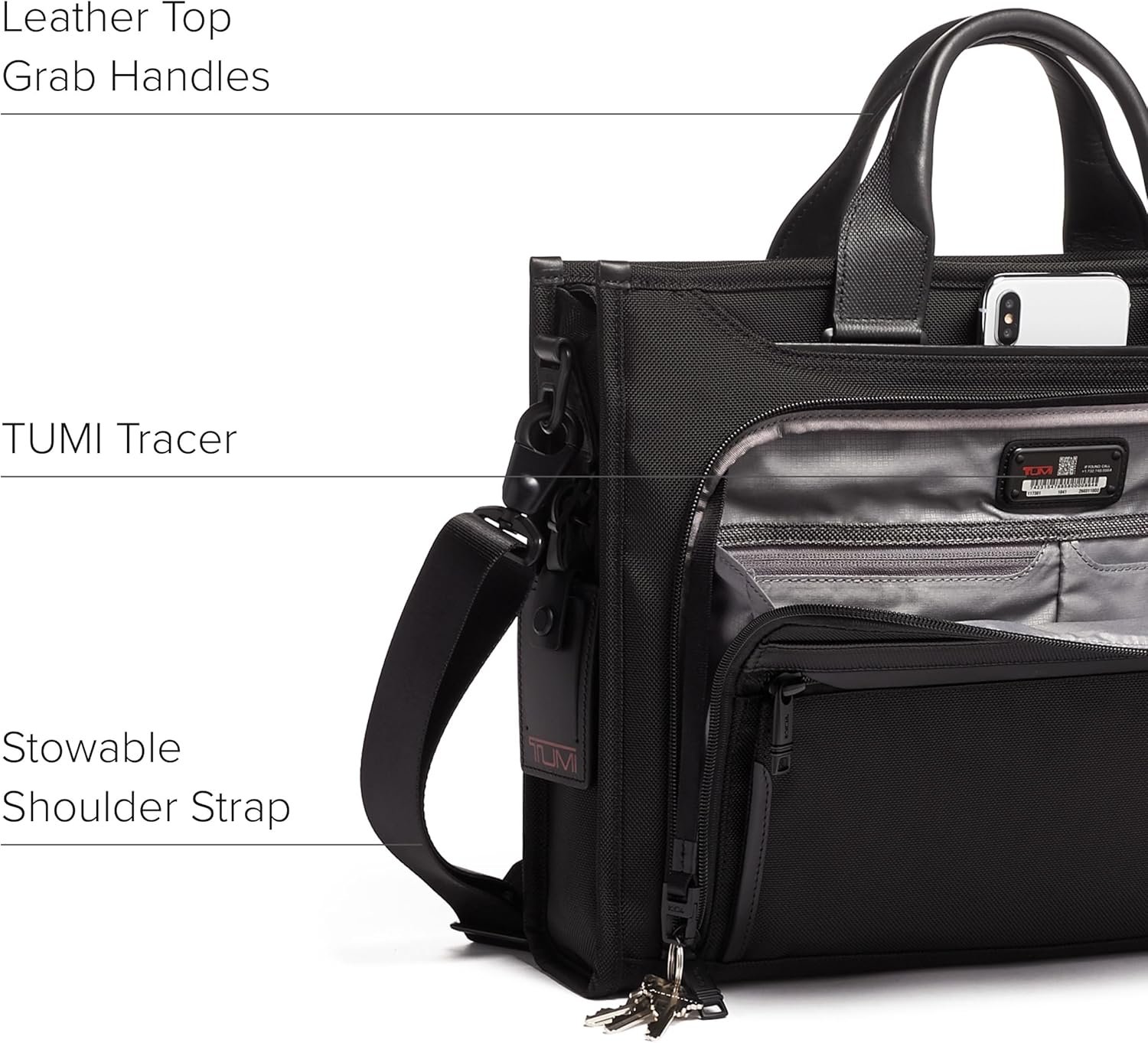 TUMI - Alpha Slim Deluxe Portfolio - Men's Compact Travel & Office Briefcase - Laptop and Tablet Bag - Black - Image 5