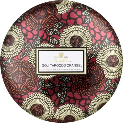 3 Wick Tin Candle - Goji Tarocco Orange by Voluspa for Unisex - 12 oz Candle