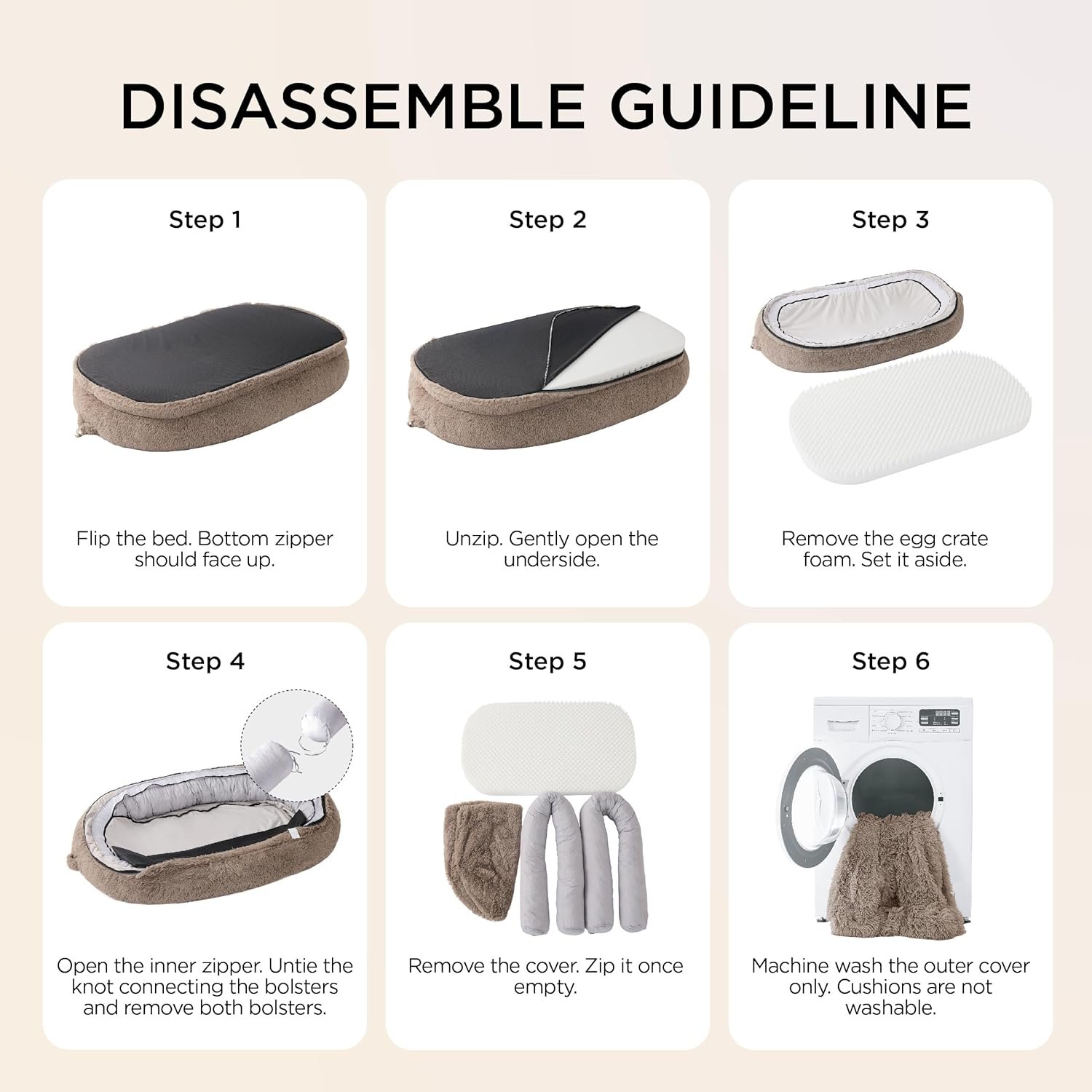 Bedsure Human Dog Bed, 71.0" x 44.0" x 12.0" Calming Giant Human Dog Bed for Adults People Fits Pet Families with Storage Pocket, Fluffy Faux Fur Orthopedic Pet Bean Bed, Dark Grey - Image 8