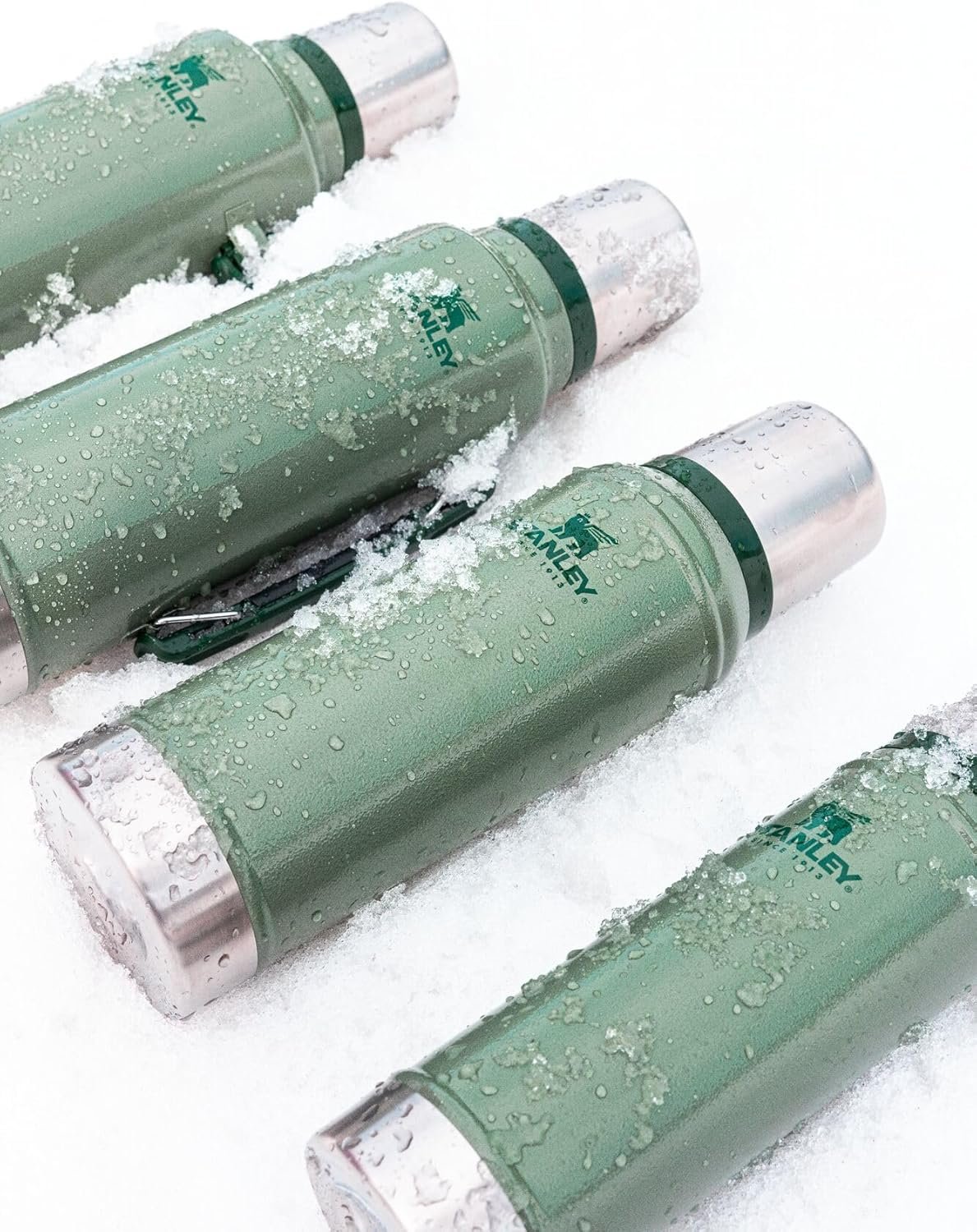 Stanley Classic Legendary Vacuum Bottle 1.1 qt Wide Mouth with Leakproof Cup Lid Keep Drinks Hot or Cold Packable for Travel Insulated Stainless Steel Thermal Bottle BPA-Free Hammertone Green - Image 5