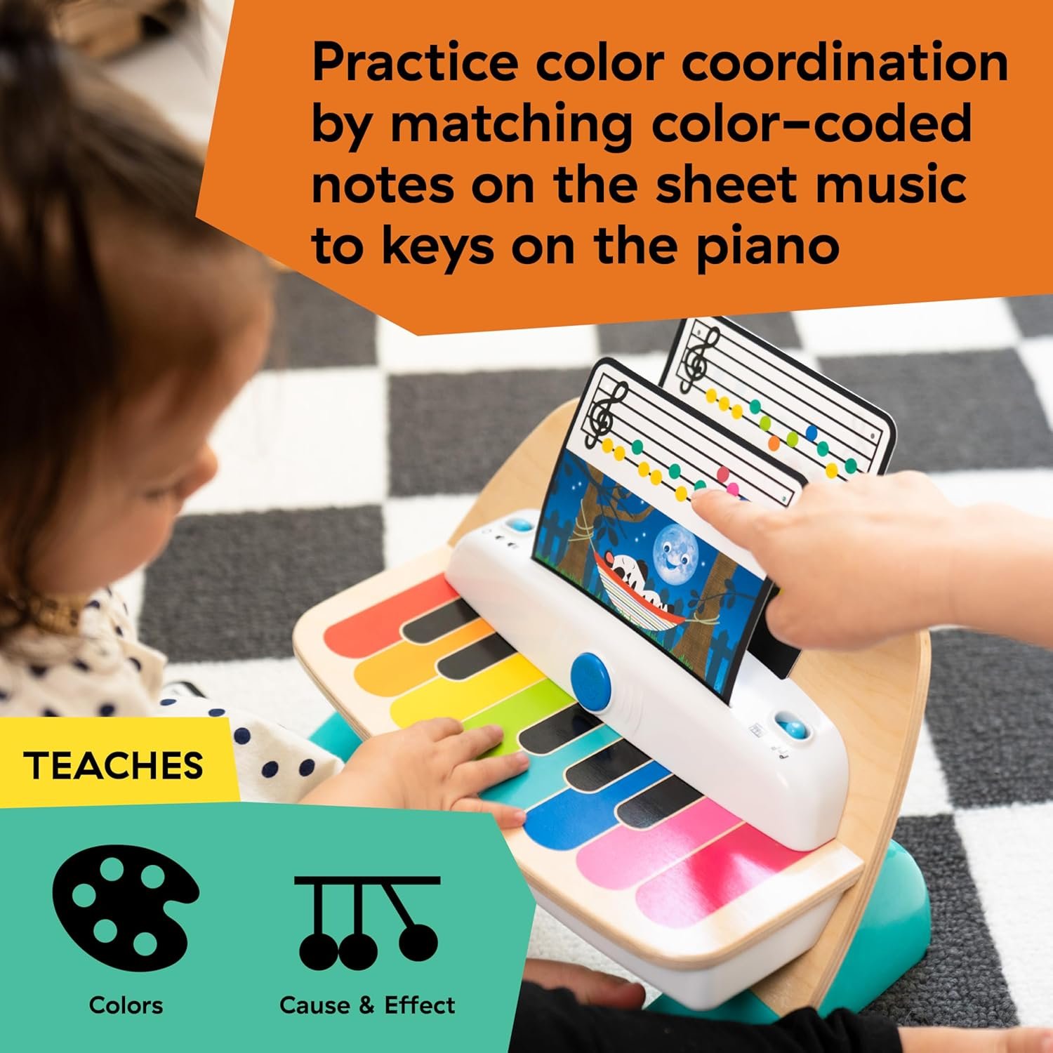 Baby Einstein and Hape Magic Touch Piano Wooden Musical Toddler Toy, Age 6 Months and Up - Image 3