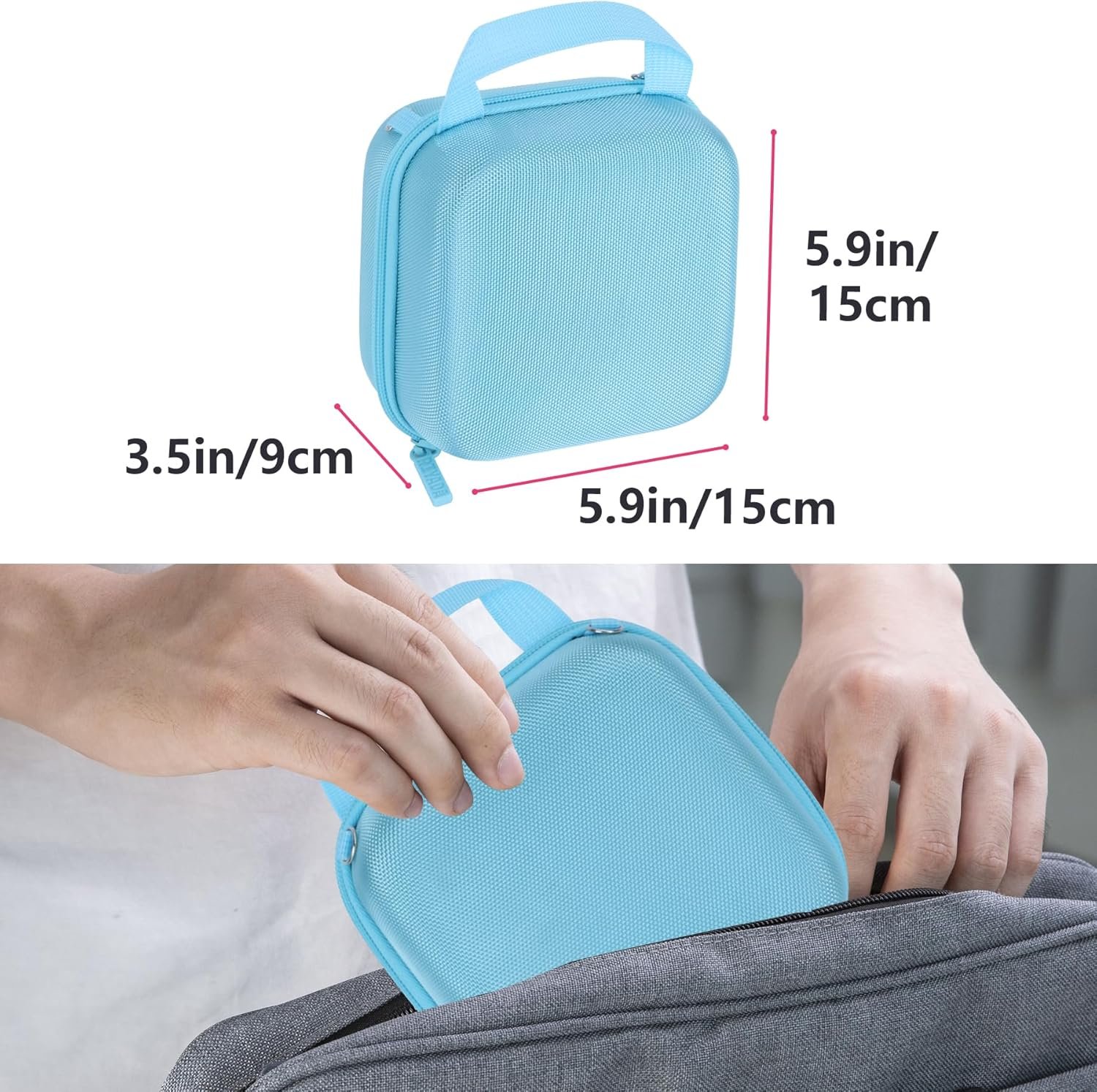 Hard Case Replacement for Fujifilm Instax Mini 12/11 Instant Camera (Pastel Blue Case) - Image 8