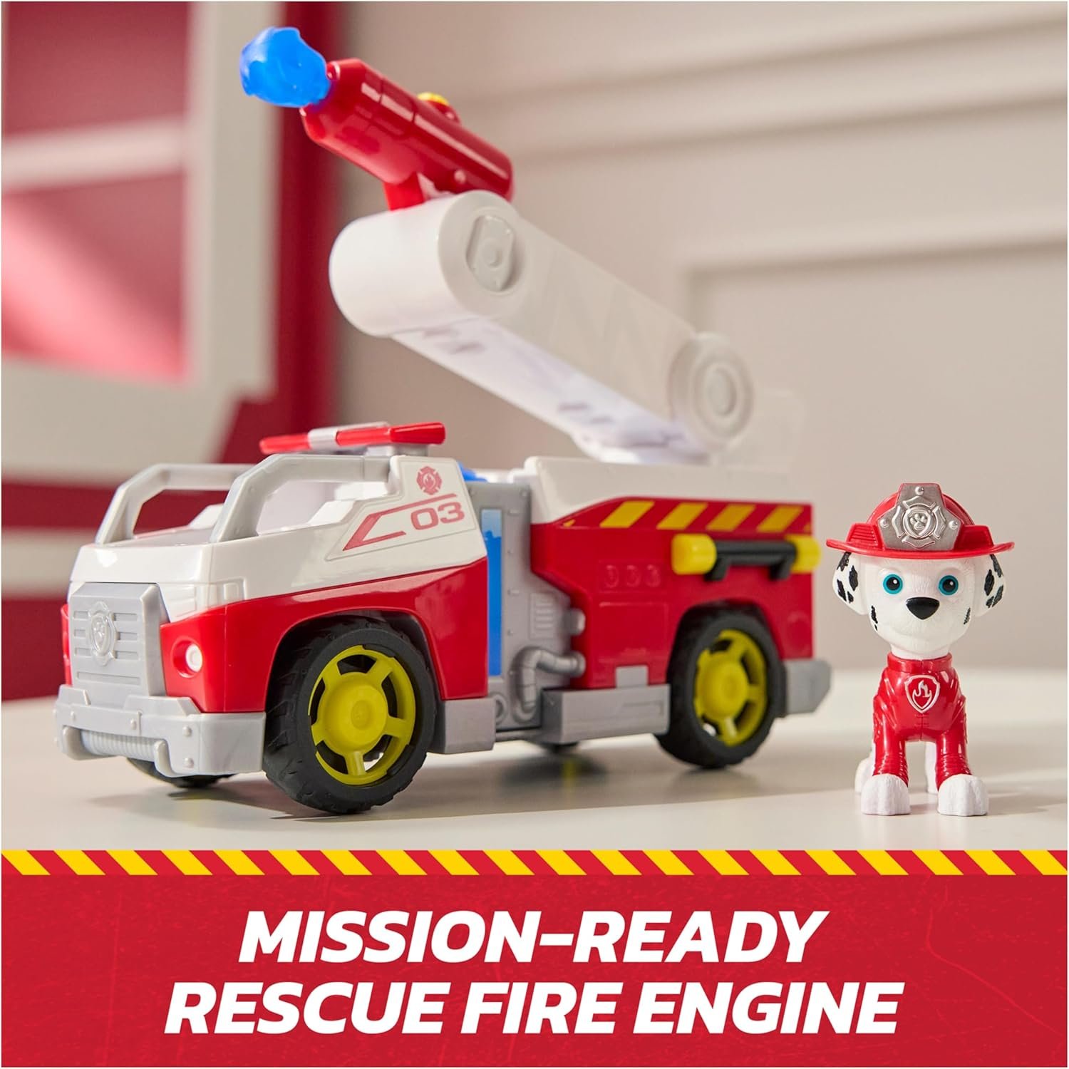 Paw Patrol Fire Rescue: Marshall Rescue Fire Engine with Action Figure & Projectile Launcher & Toy Truck, Kids Toys for Boys & Girls Ages 3 and Up - Image 2