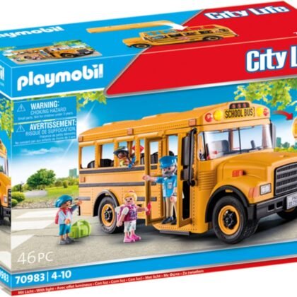Playmobil School Bus with Accessories and 4 Figures
