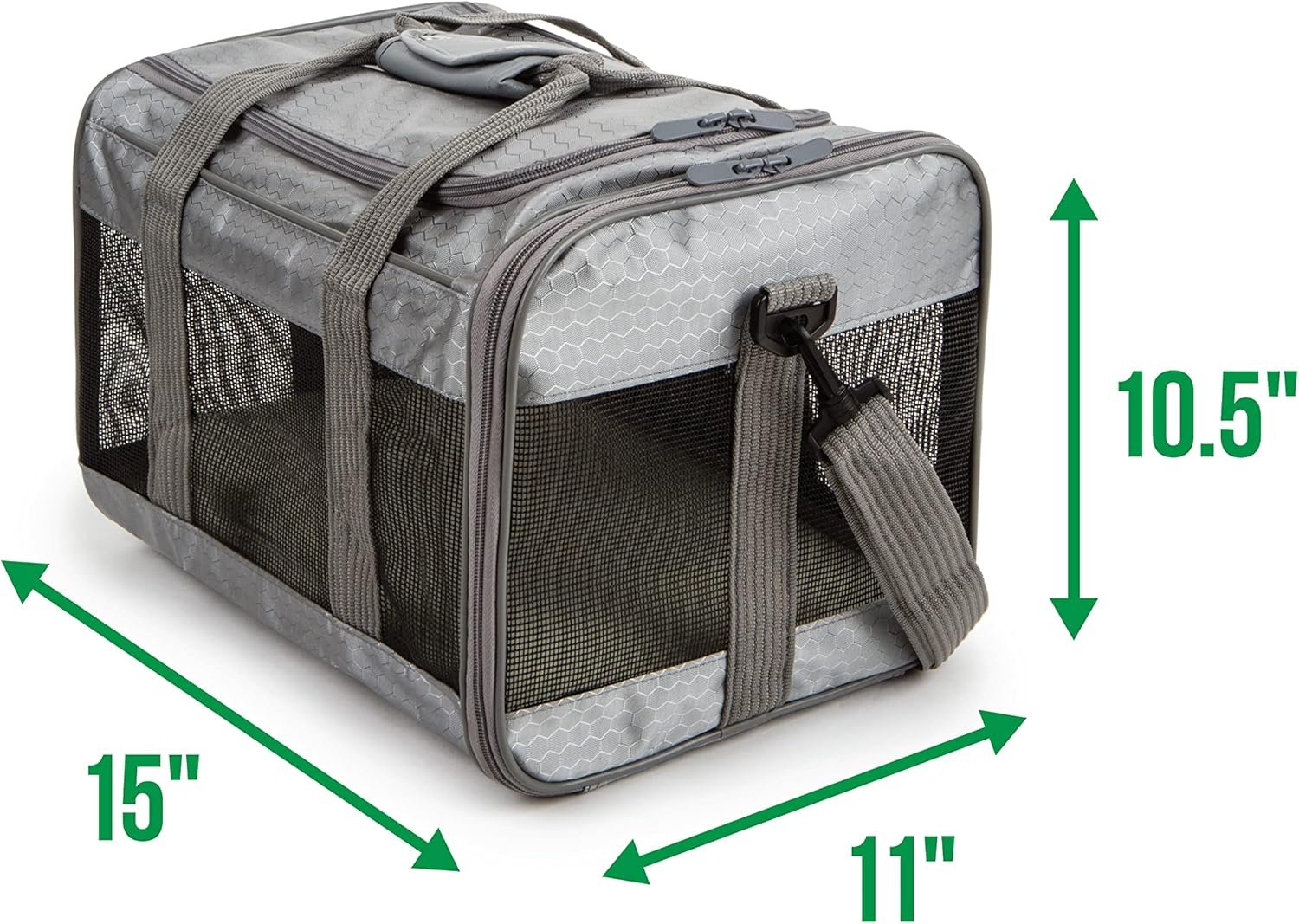 Sherpa To Go Travel Pet Carrier, Airline Approved & Guaranteed On Board - Gray, Medium - Image 2