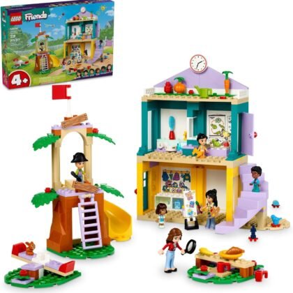 LEGO Friends Heartlake City Preschool Classroom Toy for Kids, Creative Pretend Play for Girls and Boys Ages 4 Years Old and Up, Comes with 2 Mini Dolls and 4 Micro Dolls, 42636