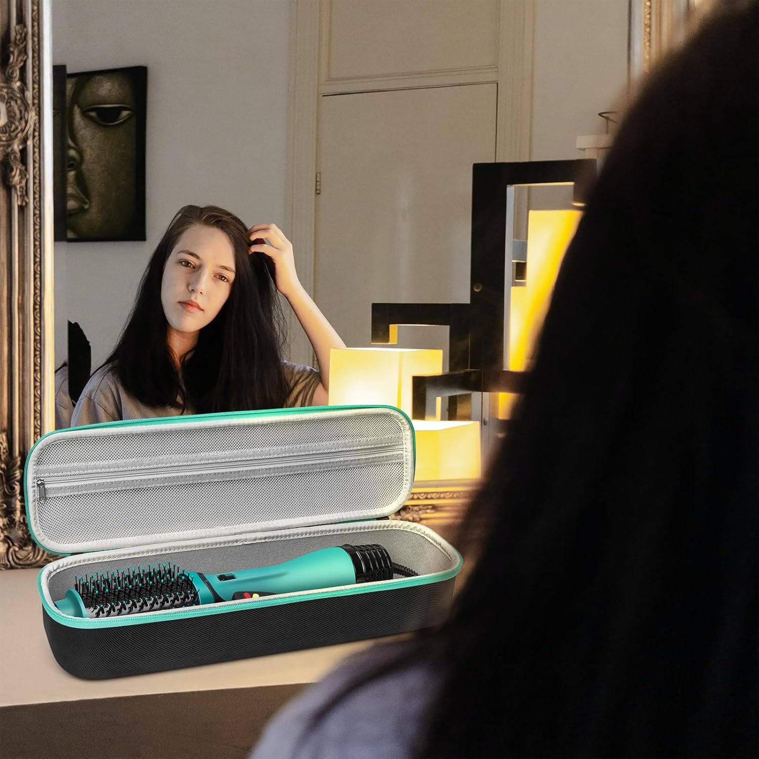 Case for Revlon One Step Volumizer Plus Hair Dryer and Styler, Hard Travel Case for Revlon One Step Volumizer Plus 2.0 Hair Dryer Brush HAIR Le Volume 2-in-1 Titanium Blow Dryer Brush Storage Bag - Image 7