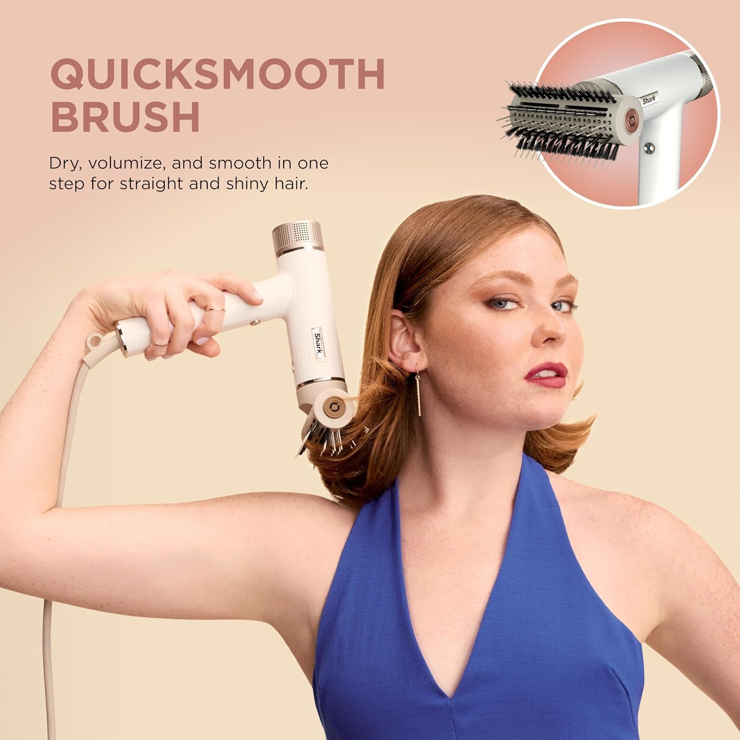 Shark Hair Dryer | SpeedStyle | No Heat Damage Hair Styling Tool | 3 Styling Tools Included | Portable & Powerful Blow Dryer | Best for Straight & Wavy Hair | Silk | HD331 - Image 6