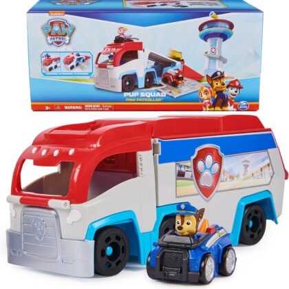Paw Patrol: Pup Squad Patroller Team Vehicle, Toy Truck with Collectible Chase Toy Car, Kids Toys for Boys & Girls Ages 3+