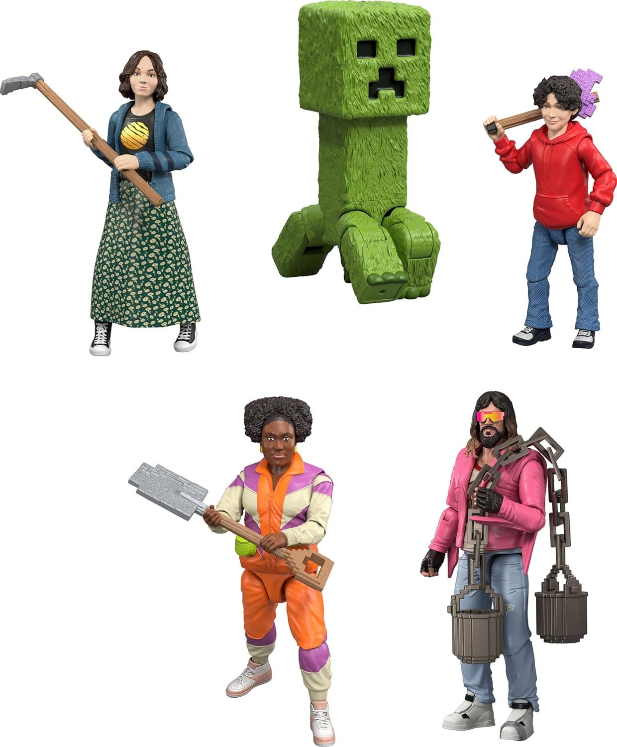 Mattel Minecraft Ultimate Movie Pack with 8 Action Figures & 8 Accessories Including 4-inch Steve & Creeper, Collectible Toy Set - Image 4