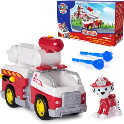 Paw Patrol Fire Rescue: Marshall Rescue Fire Engine with Action Figure & Projectile Launcher & Toy Truck, Kids Toys for Boys & Girls Ages 3 and Up