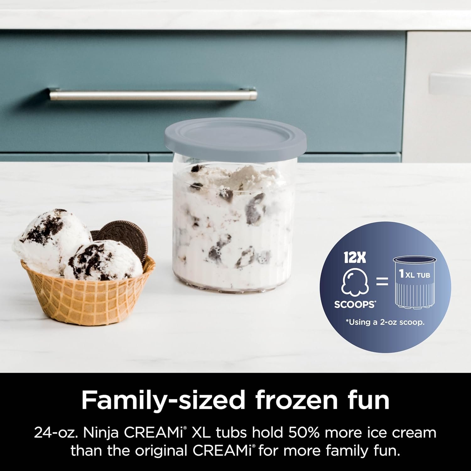 Ninja CREAMi Deluxe Ice Cream & Frozen Treat Maker, Includes (4) Family-Sized 24 oz. Tubs, for Ice Cream, Sorbet, Milkshakes, Frozen Yogurt, & More, 11-in-1, XL Capacity, Silver - Image 5