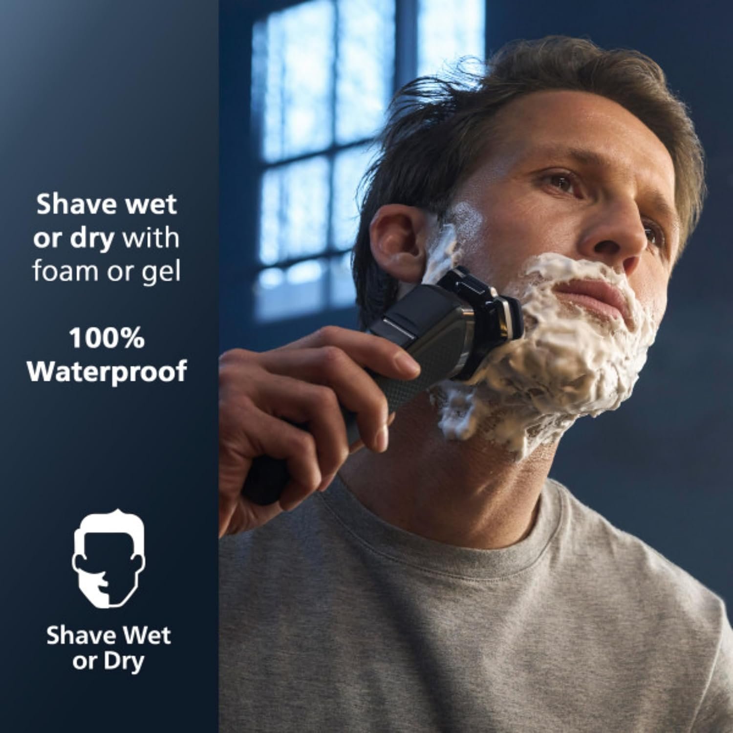 Philips Shaver Series 9000 Wet and Dry Electric Shaver, with Lift and Cut Shaving System and SenseIQ Technology, Pop-up Trimmer - Image 9