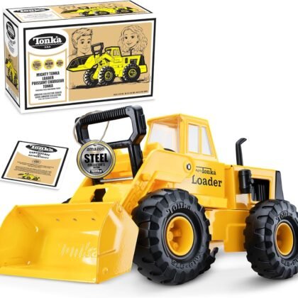 Tonka Retro Front Loader - Collector's Edition - Made with 2X More Steel, Kids Construction Toy, Metal Truck, Toy Truck for Boys and Girls, Kids, Toddlers, Ages 3+