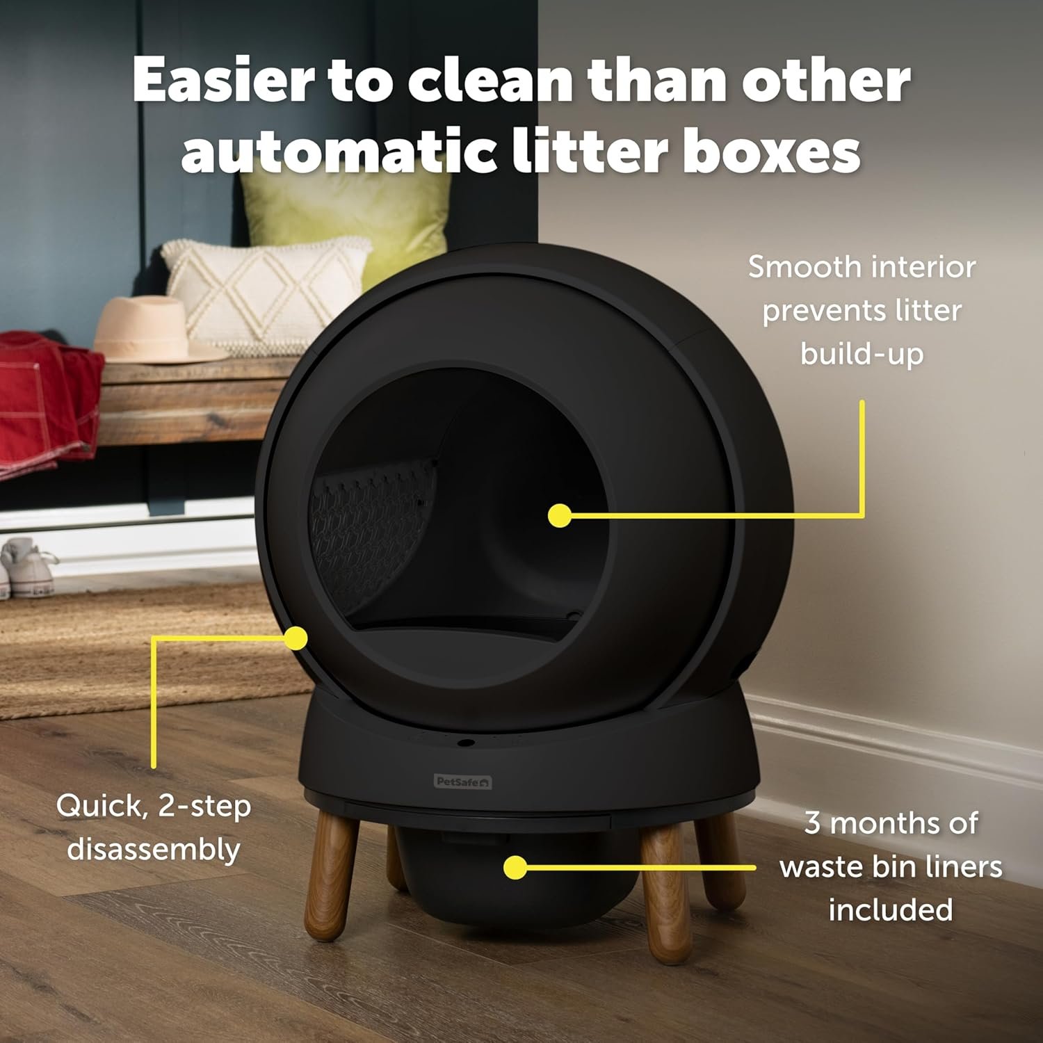 PetSafe ScoopFree SmartSpin Self-Cleaning Litter Box Bundle - Smart Cat Litter Box - Automatic Waste Collection - Odor Control - Complete Litter Kit - Multi-Cat Households - Image 6