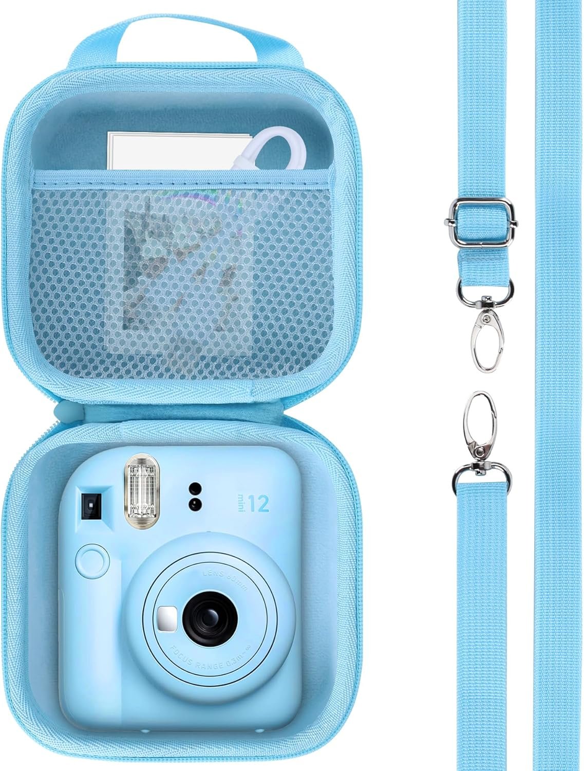 Hard Case Replacement for Fujifilm Instax Mini 12/11 Instant Camera (Pastel Blue Case)