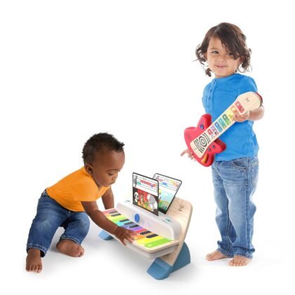 Baby Einstein Together in Tune Piano & Guitar Bundle, Safe Wireless Wooden Musical Toddler Toys, Magic Touch, 6 Months+