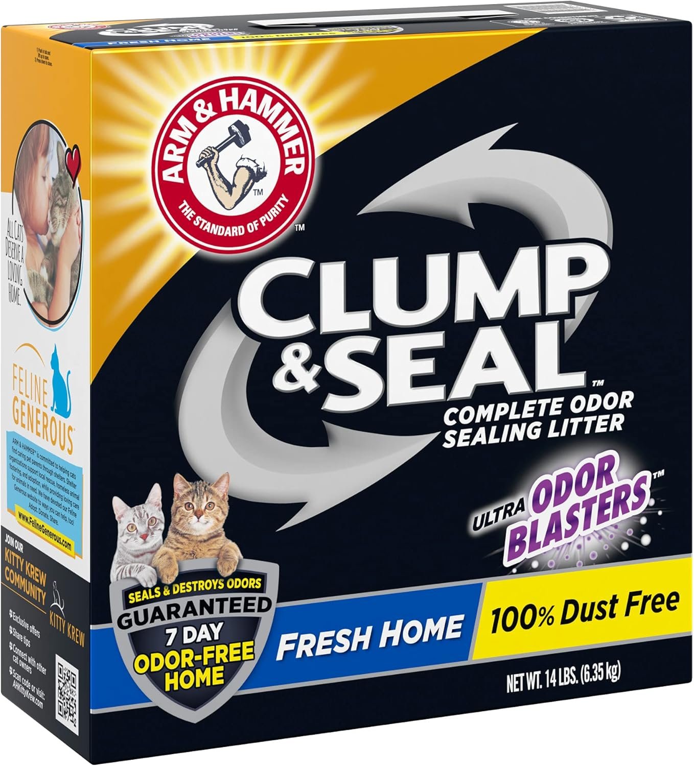ARM & HAMMER Clump & Seal Cat Litter, Fresh Scent 14lb - Image 13