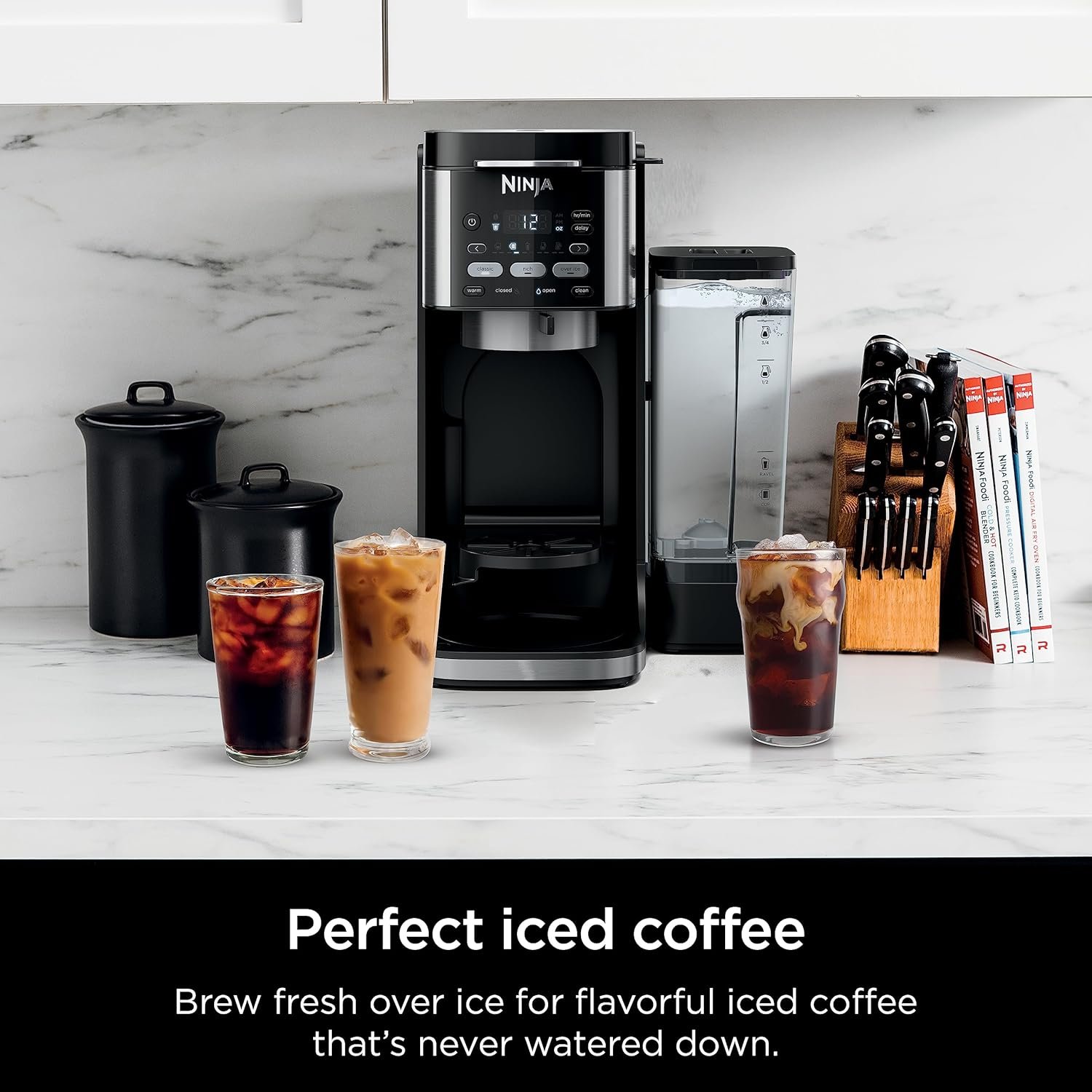 Ninja | Drip Coffee Maker | DualBrew Pro Hot & Iced Coffee Machine | Use with K-Cup Coffee Pods | 3 Brew Styles (Classic, Rich, & Iced) | 60oz Removable Reservoir & Dishwasher Safe | Black | CFP101 - Image 4
