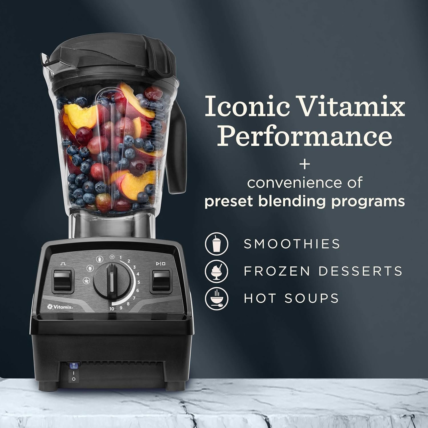 Vitamix Explorian with Programs, Three Blending Programs, Professional-Grade Blender for Smoothies and More, Self-Cleaning Kitchen Appliance, 64 Oz Container, Black (Renewed Premium) - Image 3