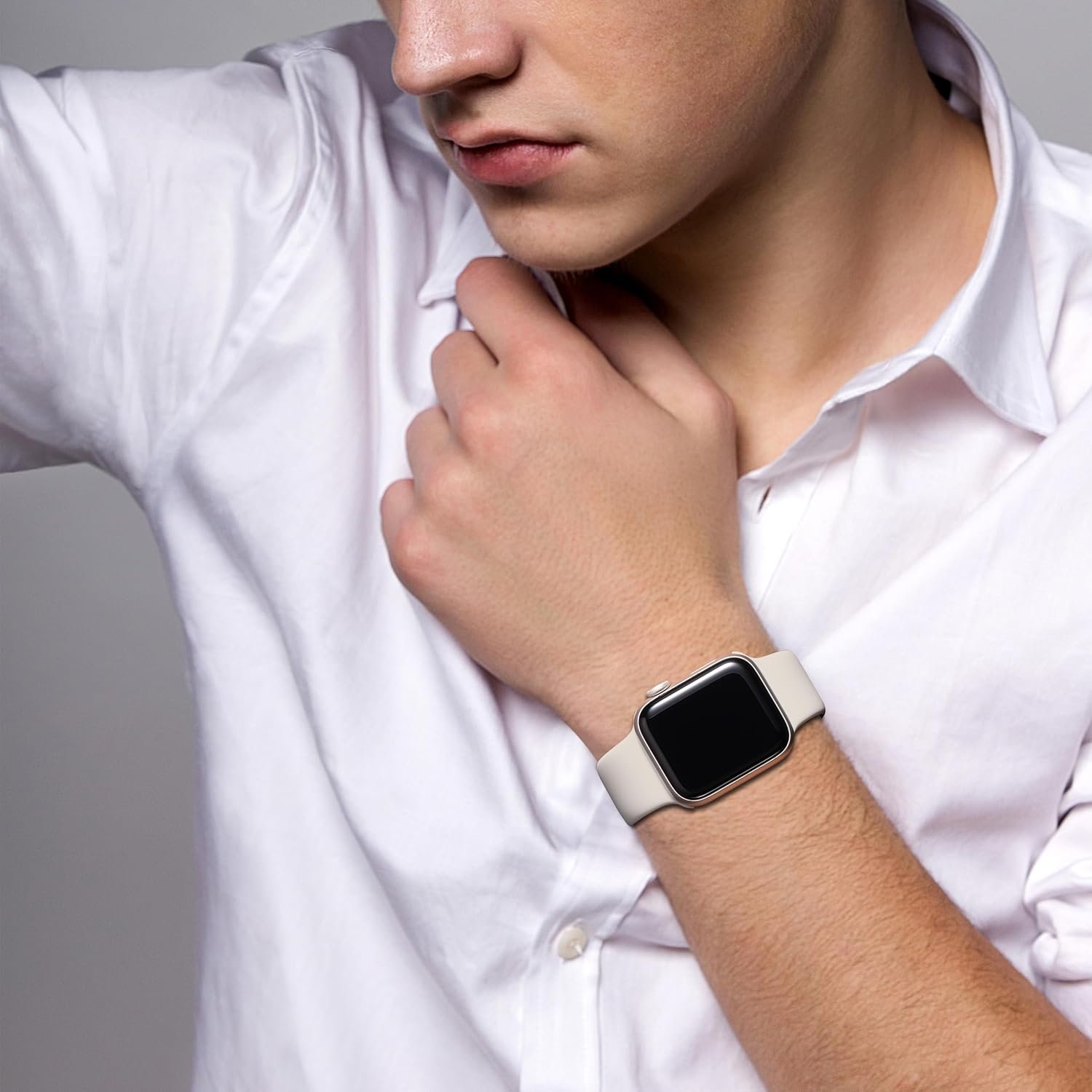 Sport Bands Compatible with Apple Watch 42mm 44mm 45mm 46mm 41mm 38mm 40mm 49mm for Women Men, Soft Silicone Strap for iWatch Wristband Series Ultra SE 11 10 9 8 7 6 5 4 3 2 1 - Image 6