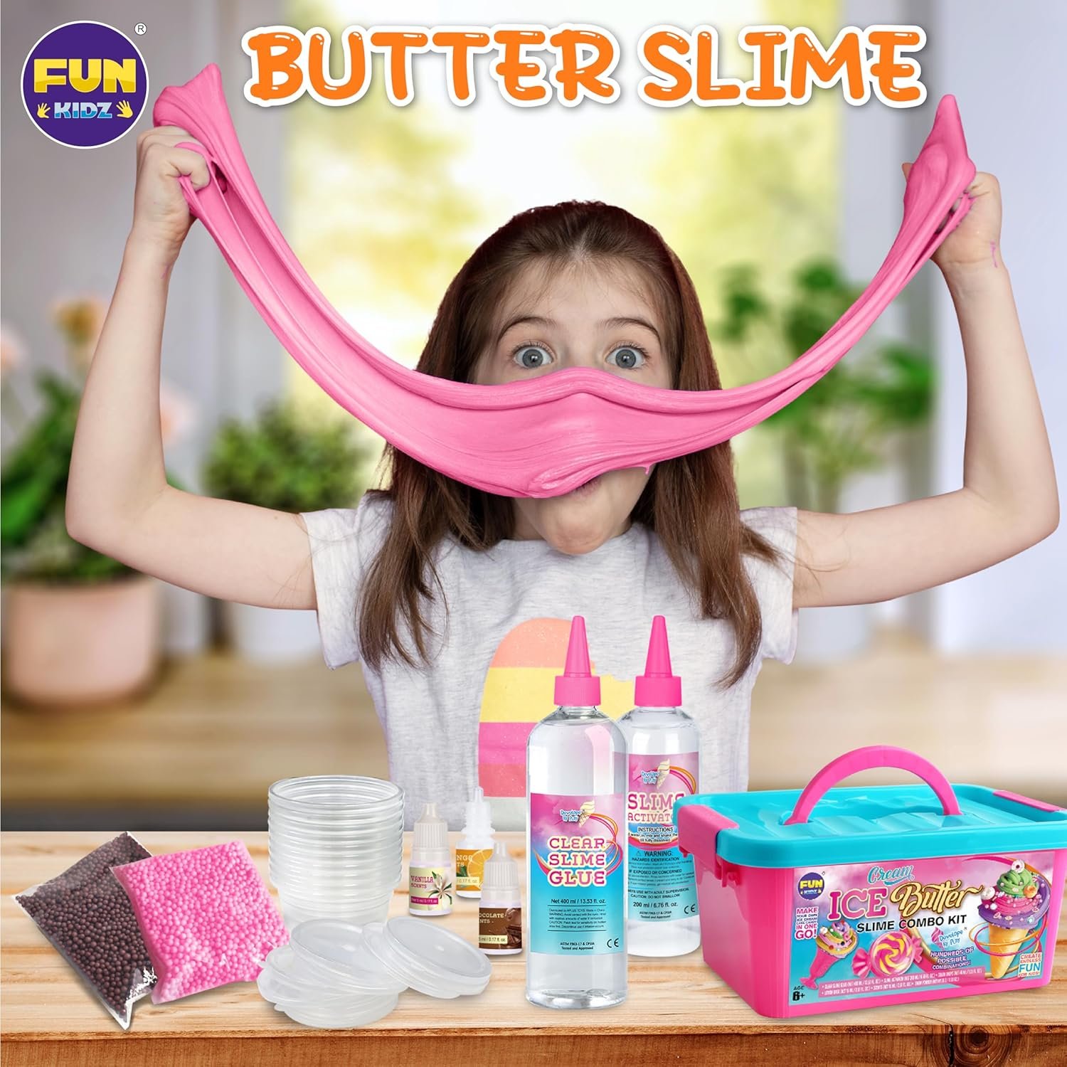 Gift Butter Slime Kit for Girls 10-12, FunKidz Ice Cream Soft Slime Making Kit Ages 8-12 Kids Slime Toys Ideal Birthday Party Present - Image 8