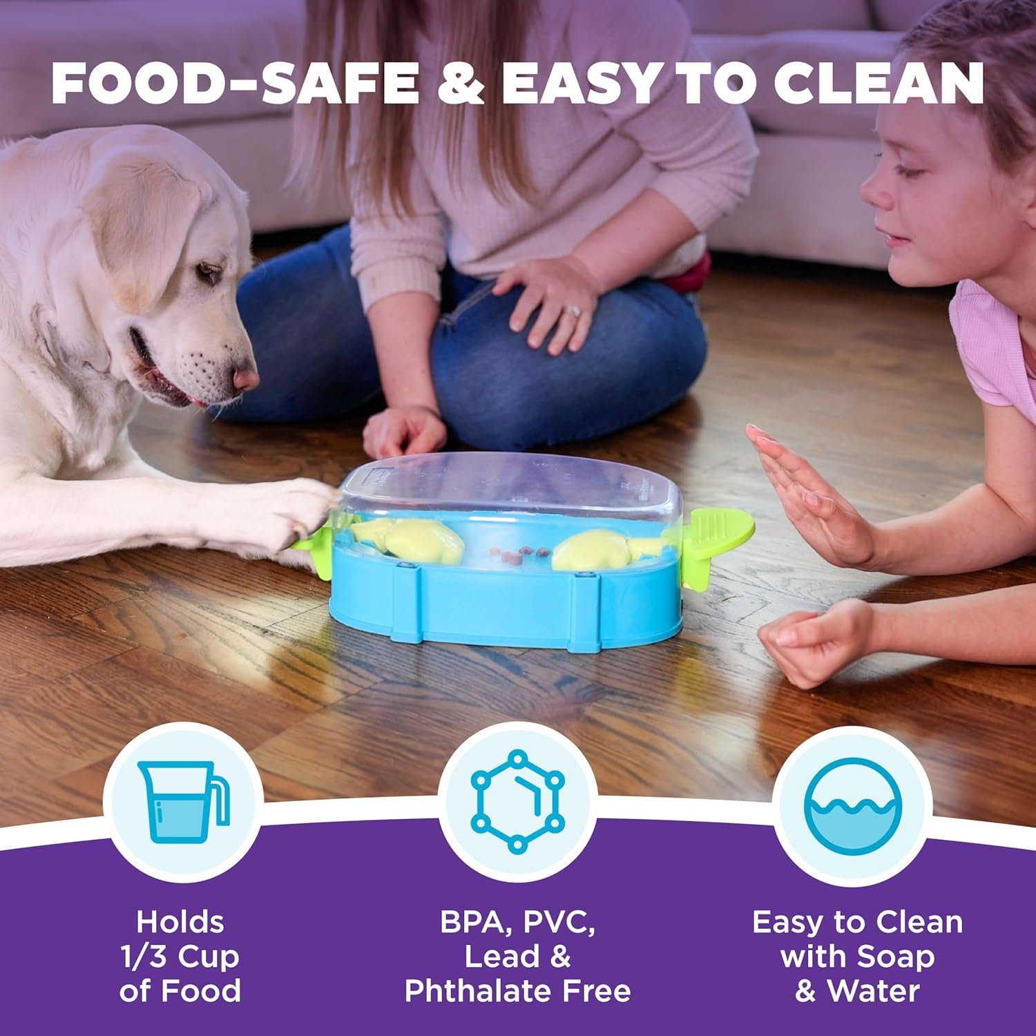 Outward Hound Nina Ottosson Paw N' Play Interactive Dog Treat Puzzle, Level 2 Intermediate Dog Enrichment Dog Toy, Blue, Small - Image 5