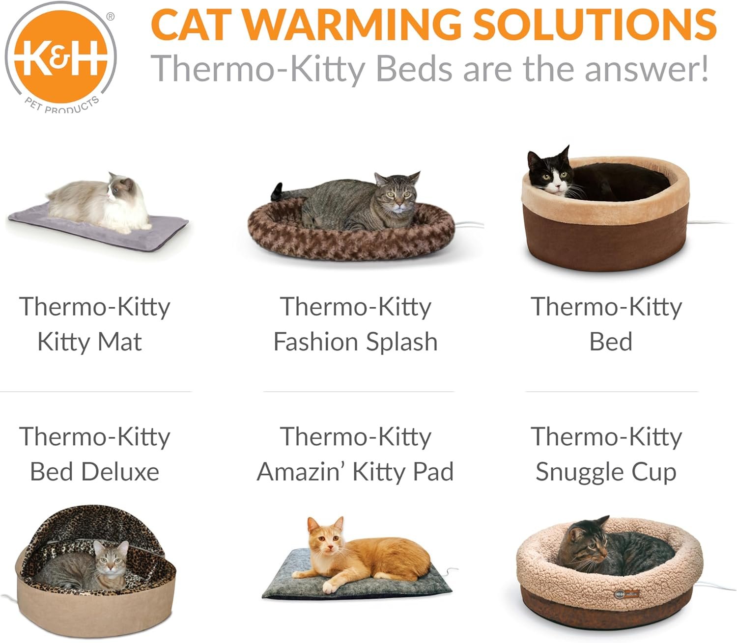 K&H Pet Products Thermo-Kitty Bed Heated Cat Beds for Indoor Cats & Dogs, Calming Warming Pillow Pet Bed, Machine Washable, Removable Heater, Safety Listed - Small 16" Round Mocha/Tan - Image 9