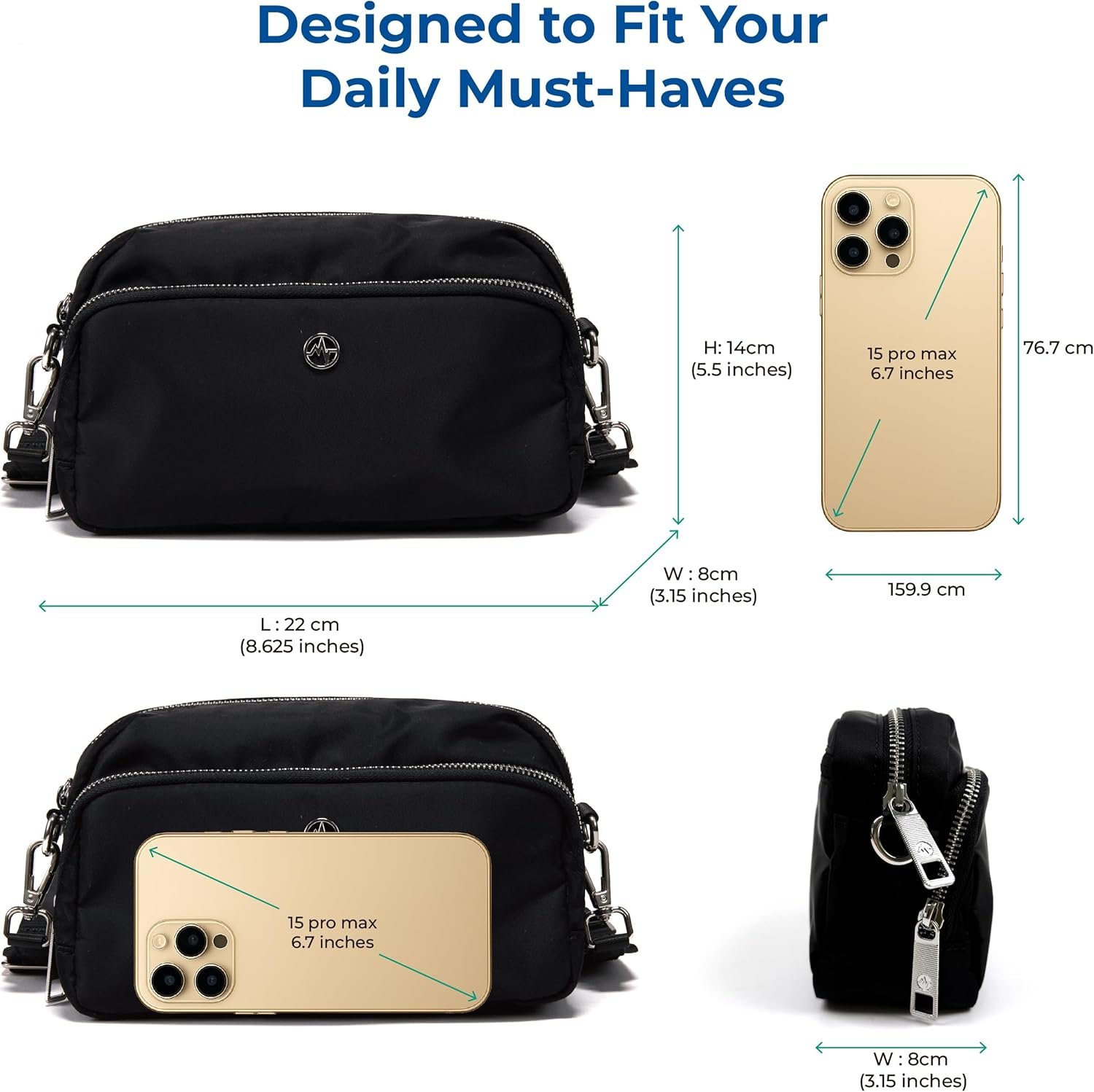 Pander Crossbody Sling Bag – Everyday Purse with Adjustable Strap, Perfect for Travel, Errands, and Daily Use - Image 6