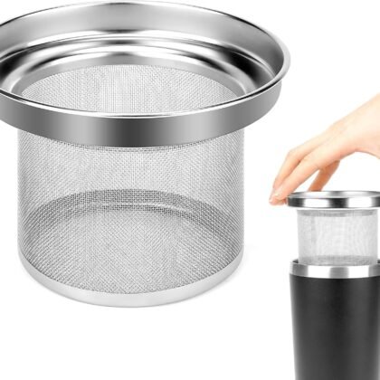 Linkidea Tumbler Tea Infuser for Loose Leaf Tea, Compatible with YETI Tumbler 20oz/30oz, Iron Flask Classic 24oz/32oz Mug Attachment, 304 Stainless Steel Mesh Strainer (Dishwasher Safe)