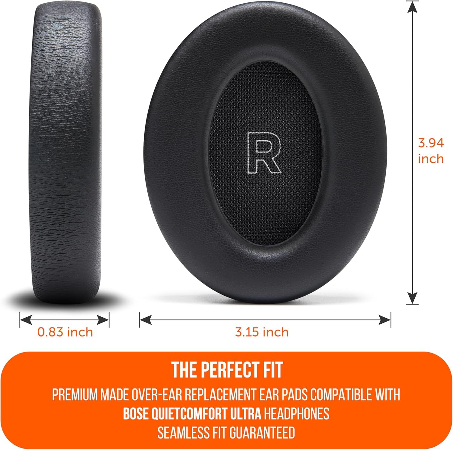 WC PadZ QC Ultra – Upgraded Replacement Earpads Compatible with Bose QuietComfort Ultra Gen 1 & Gen 2 by Wicked Cushions | Enhanced Comfort, Thickness & Durability | Black - Image 5