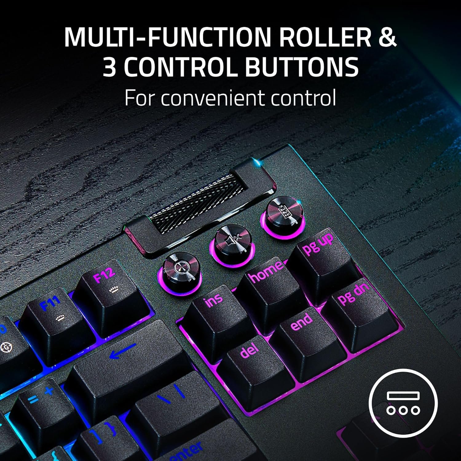 Razer BlackWidow V4 TKL HyperSpeed Wireless Hot Swappable Gaming Keyboard: Orange Tactile Switches - Wireless & Bluetooth - Multi-Function Roller & Control Buttons - Chroma RGB - Long Battery Life - Image 5
