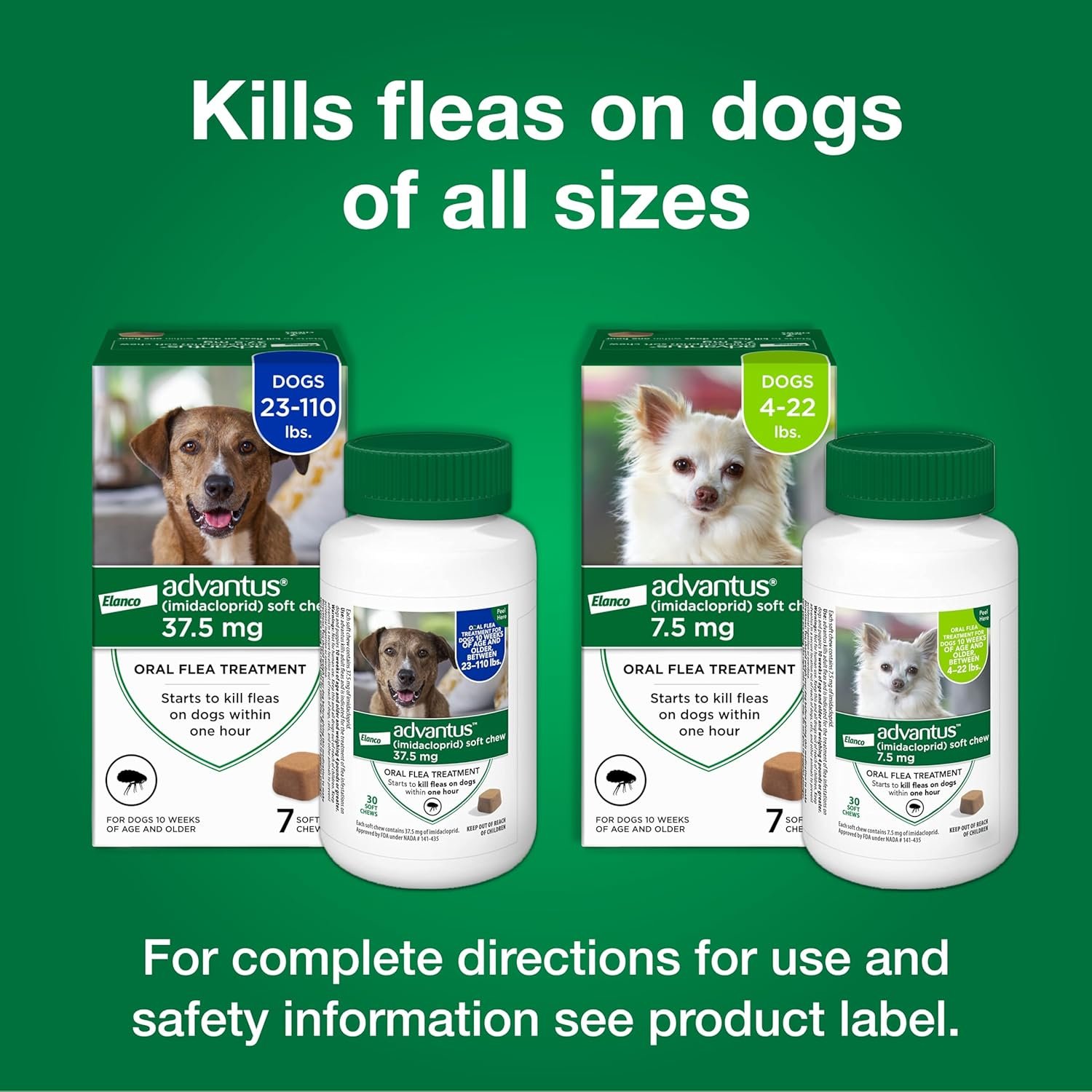 Advantus Dog Fast Acting Oral Flea Treatment Soft Chews Dogs 4 - 22 lbs. | 7 ct. - Image 9