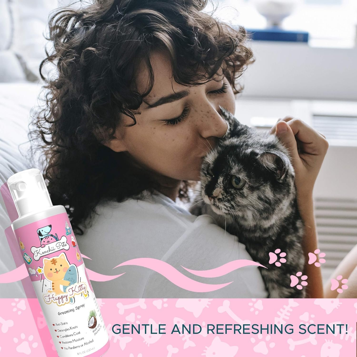 Professional Pet Grooming Spray for Kittens and Cats | All-Natural Scented Moisturizing Cat Detangler Spray | Kitten Conditioner Coat Shine Spray | Cat Grooming Supplies - Image 5