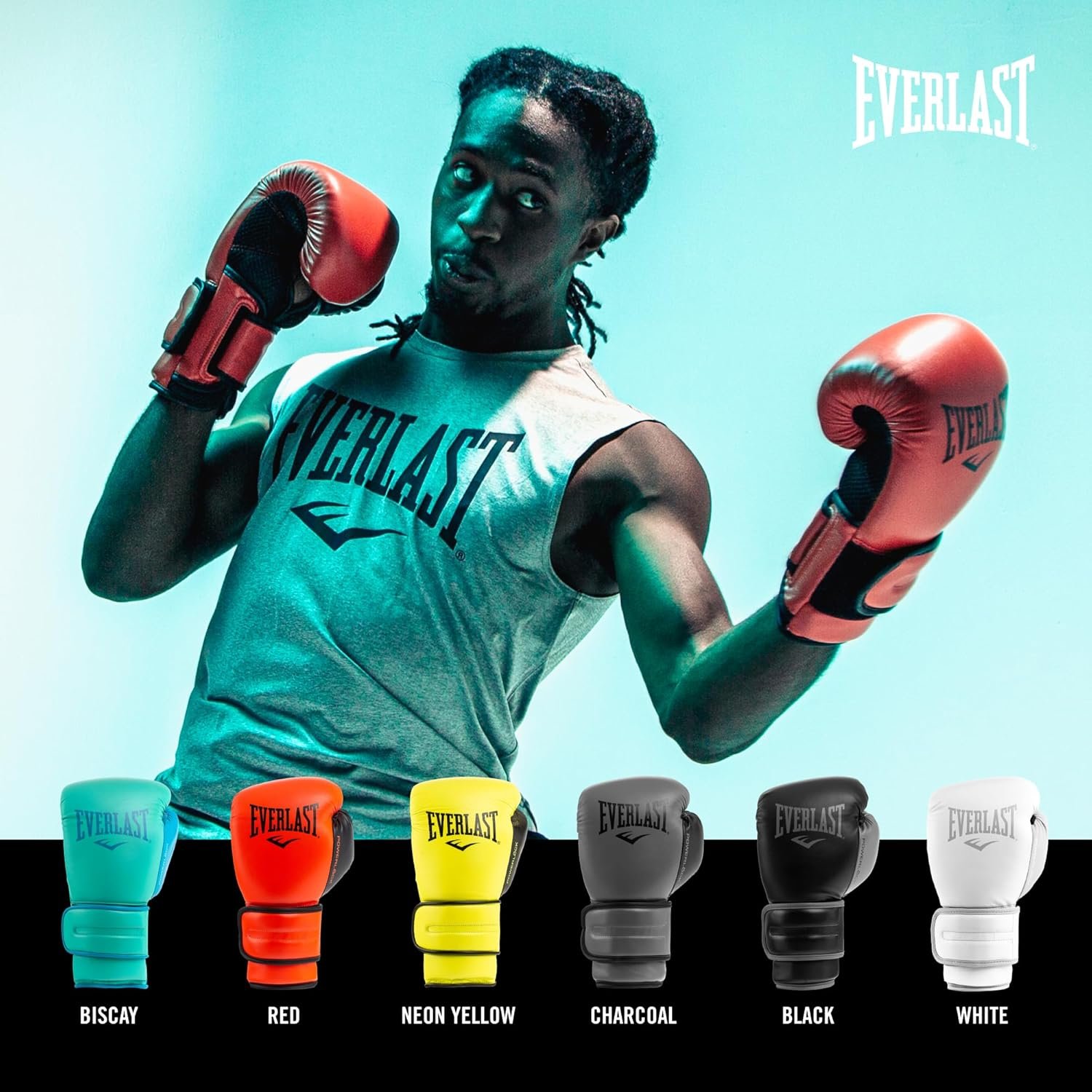 Everlast Powerlock 2 Hook & Loop Boxing Gloves | Fight Training Gloves | Hook and Loop with Durable Hand & Wrist Support | Heavy Bag & Fitness Training - Image 5