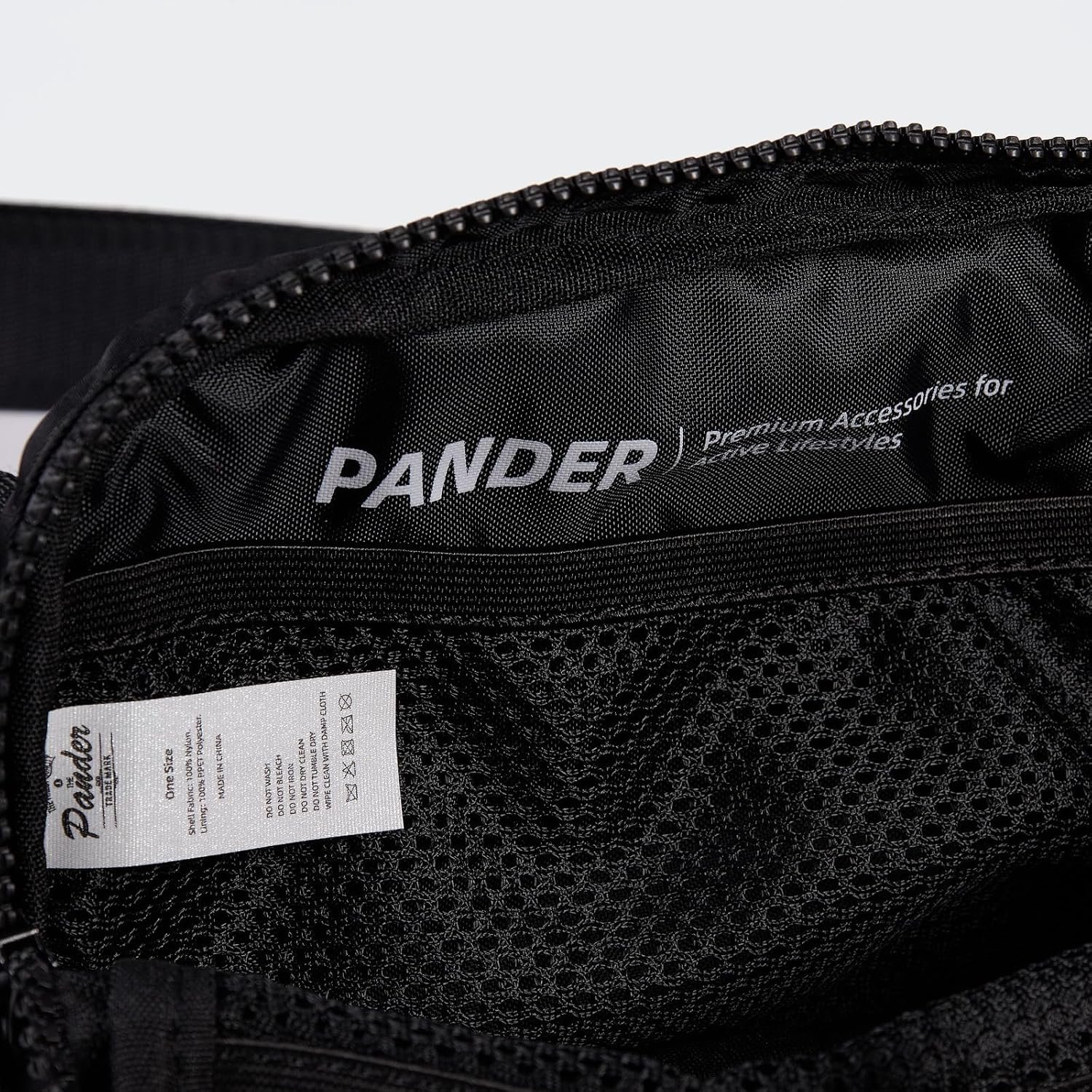Pander Two Way Zipper Fanny Pack Nylon Everywhere Belt Bag for Women, Water Repellent Waist Packs, Crossbody Bags with Adjustable Strap (Black). - Image 6