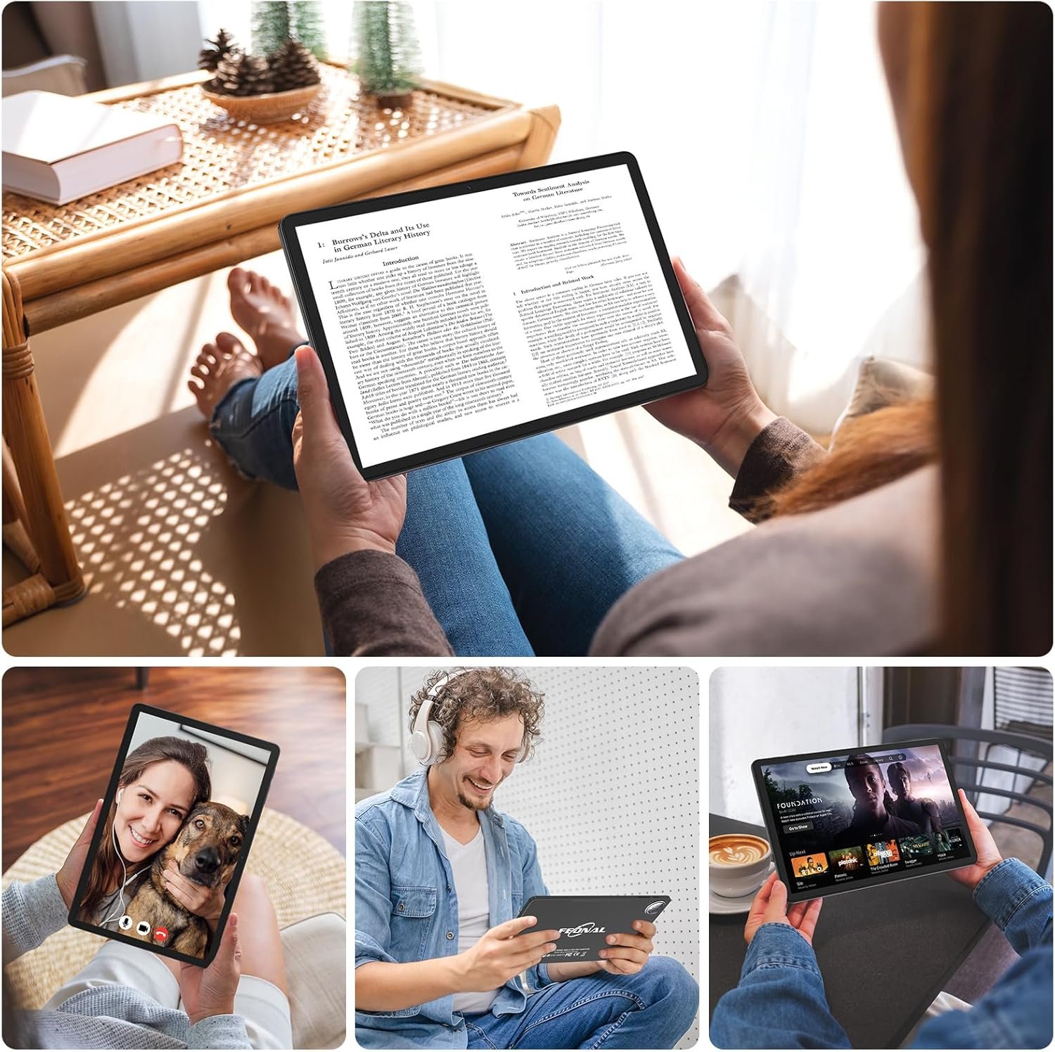 Tablet 11 inch Android 15 Tablet, 2025 Latest Update 128GB ROM 16GB RAM, 4G LTE Tableta, 5G WiFi+Cellular, Octa-Core MTK8786, 13+8 MP Rear and Front Camera,Incell FHD Screen, T-Mobile SIM Card Support - Image 9