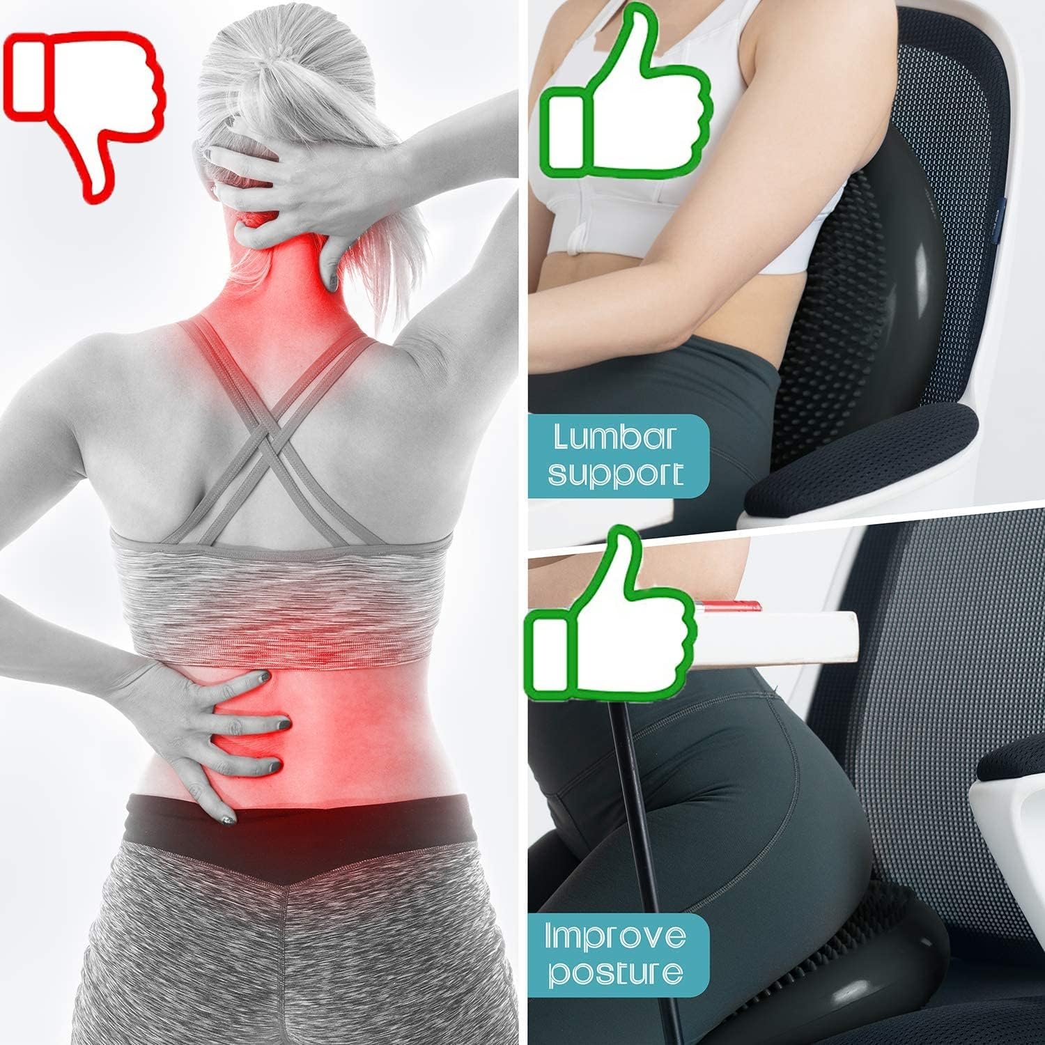 Wobble Cushion, Balance Disc, Wiggle Seat, Balance Pads for Physical Therapy, Stability Disc, Wobble Board for Dogs, Office, Sensory Kids, Classroom with Spiky Massage Ball - Image 4