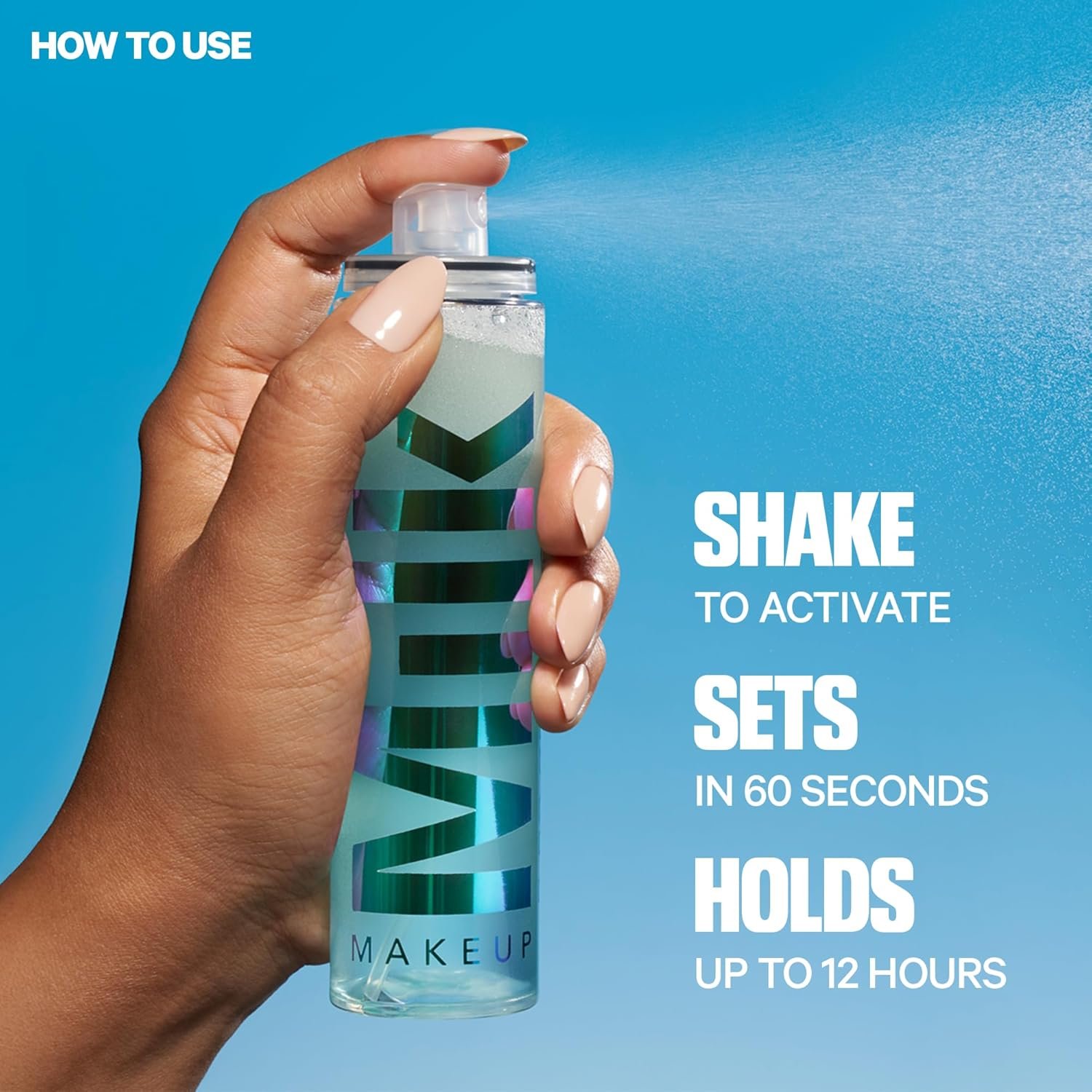 Milk Makeup Hydro Grip Set + Refresh Spray with Hyaluronic Acid – Sets Makeup + Hydrates Skin for Up to 12 Hours – Long-Lasting, Alcohol-Free Facial Mist for Dewy, Radiant Skin - Image 5