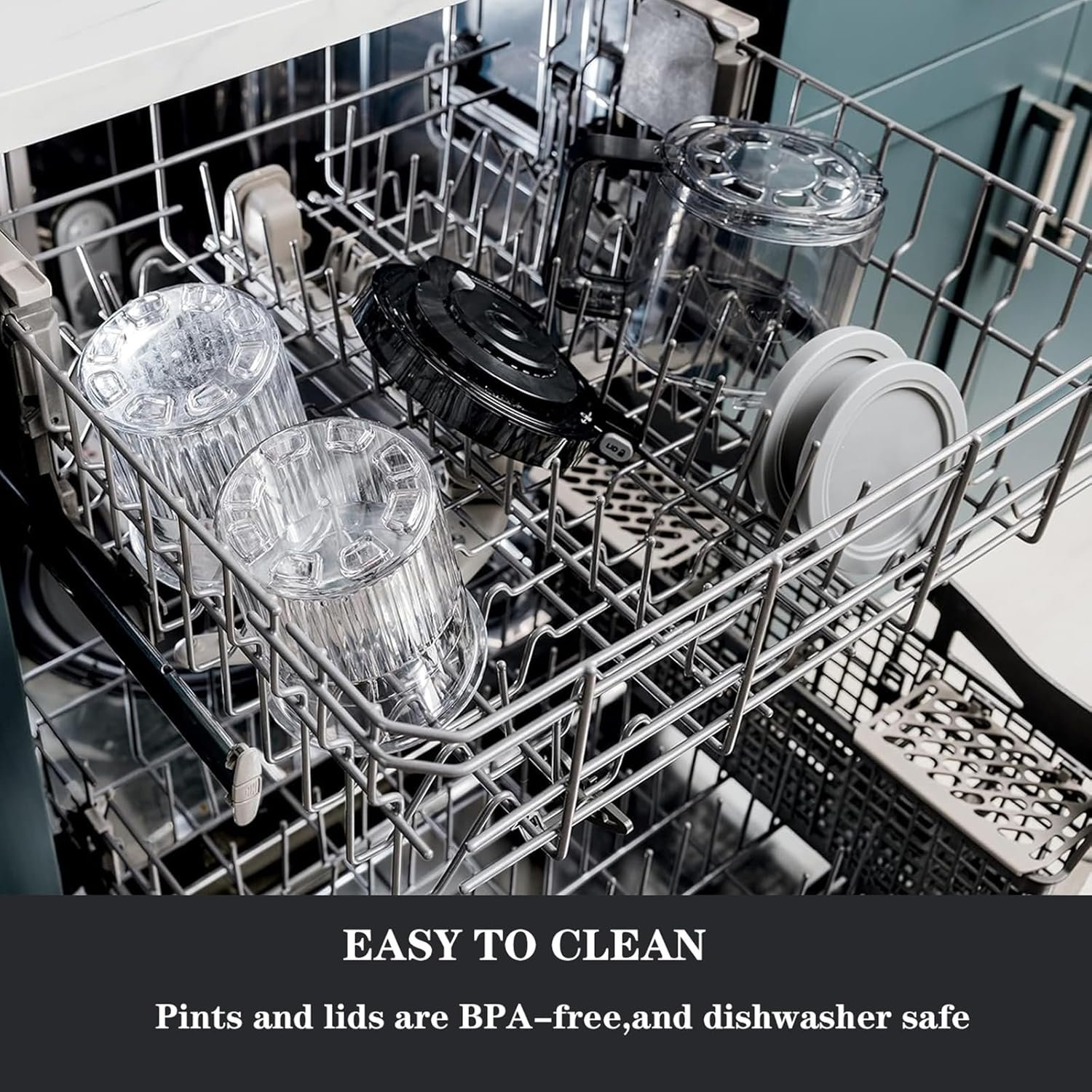 for Ninja Creami Deluxe 24OZ Pints and Lids 4 Pack with Neoprene Sleeve,Family Ice Cream Storage Containers for Ninja Creami Maker 11-in-1 NC501 NC500 Series (Dishwasher Safe Reusable Leak Proof) - Image 5